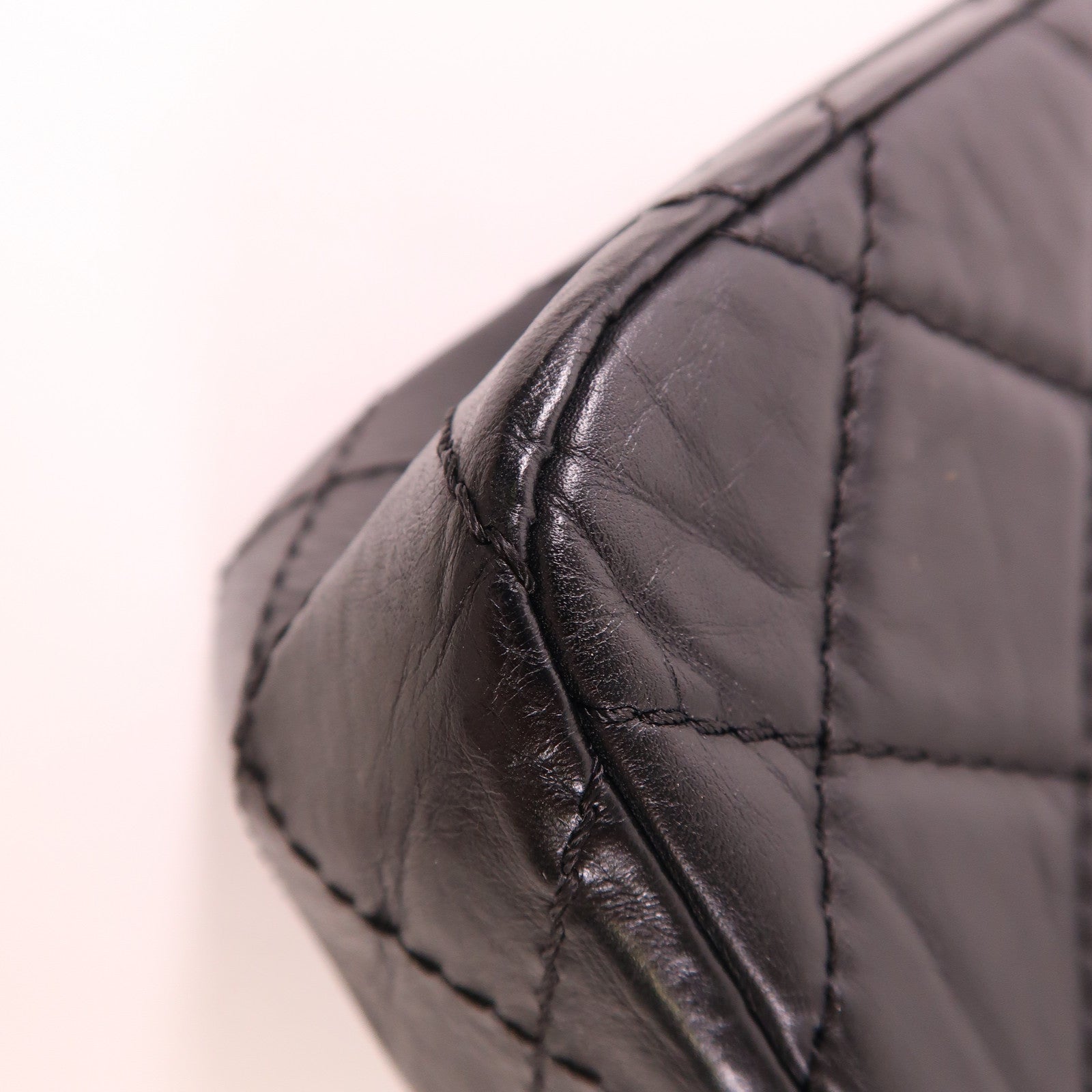 CHANEL 牛皮皮革2.55 Jumbo銀扣鏈帶肩背袋