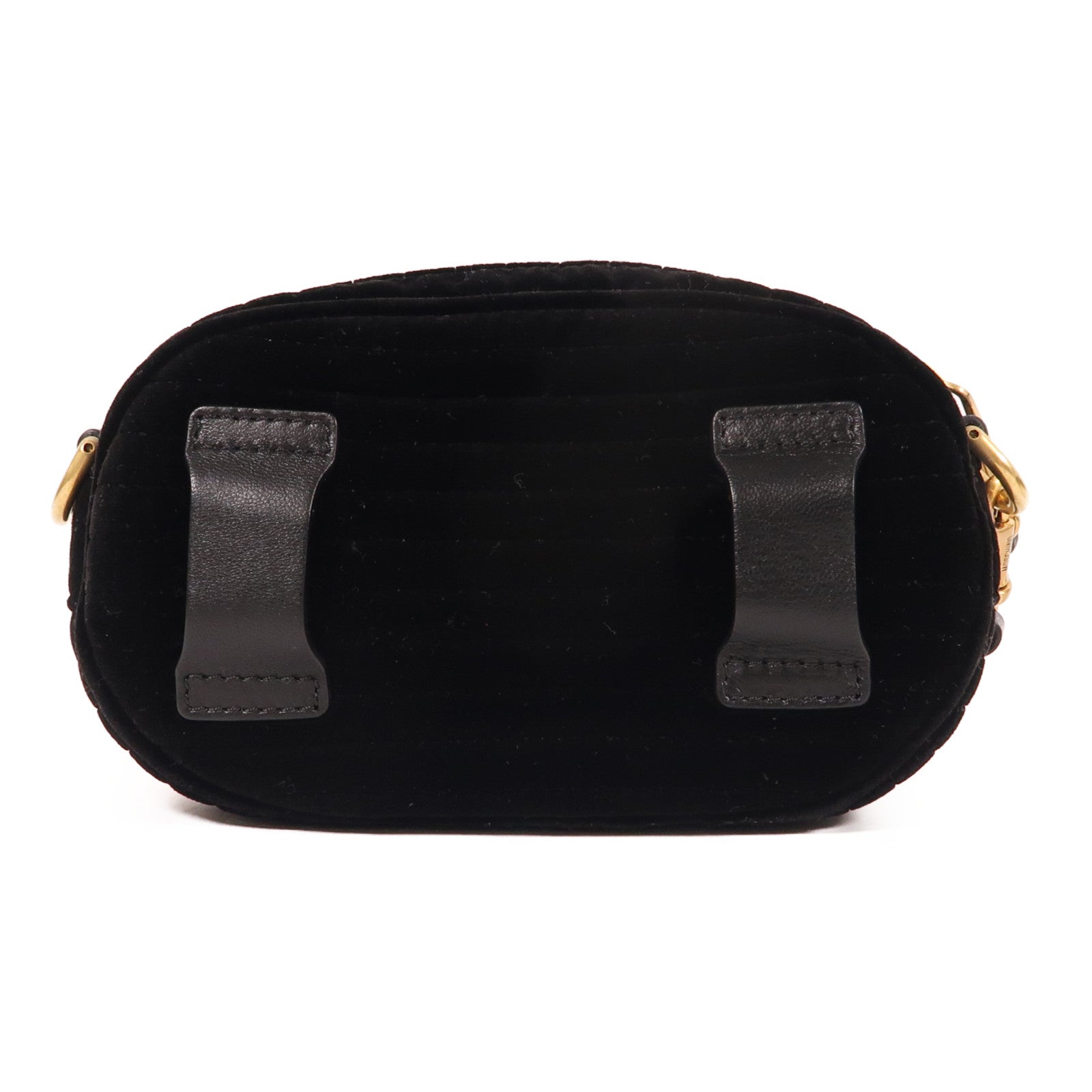 MOSCHINO 絨布Waist Bag金扣腰包黑色