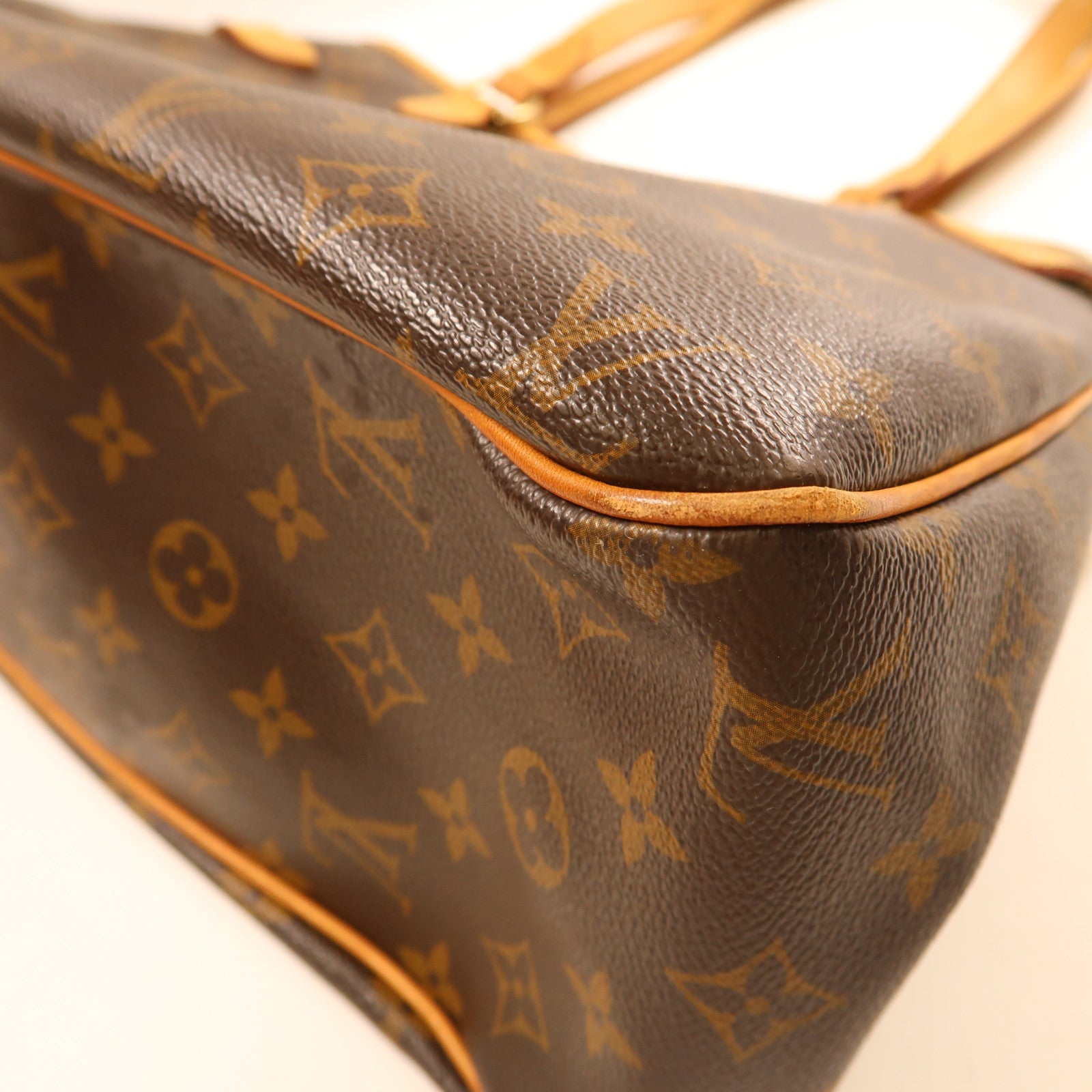LOUIS VUITTON Monogram Batignolles Horizontal金扣肩背袋棕色