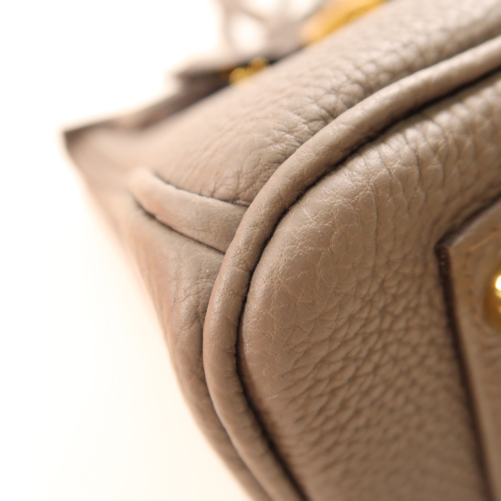 HERMES Togo皮革Birkin 25金扣手挽袋Gris Etain