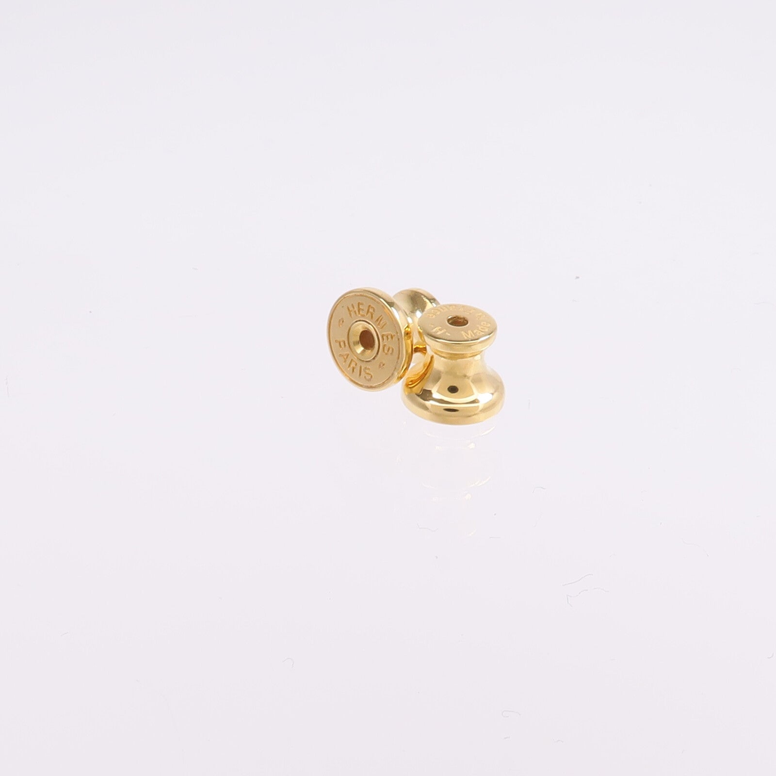 HERMES Swift皮革/金屬Heritage Equestre Etrier Earrings耳環
