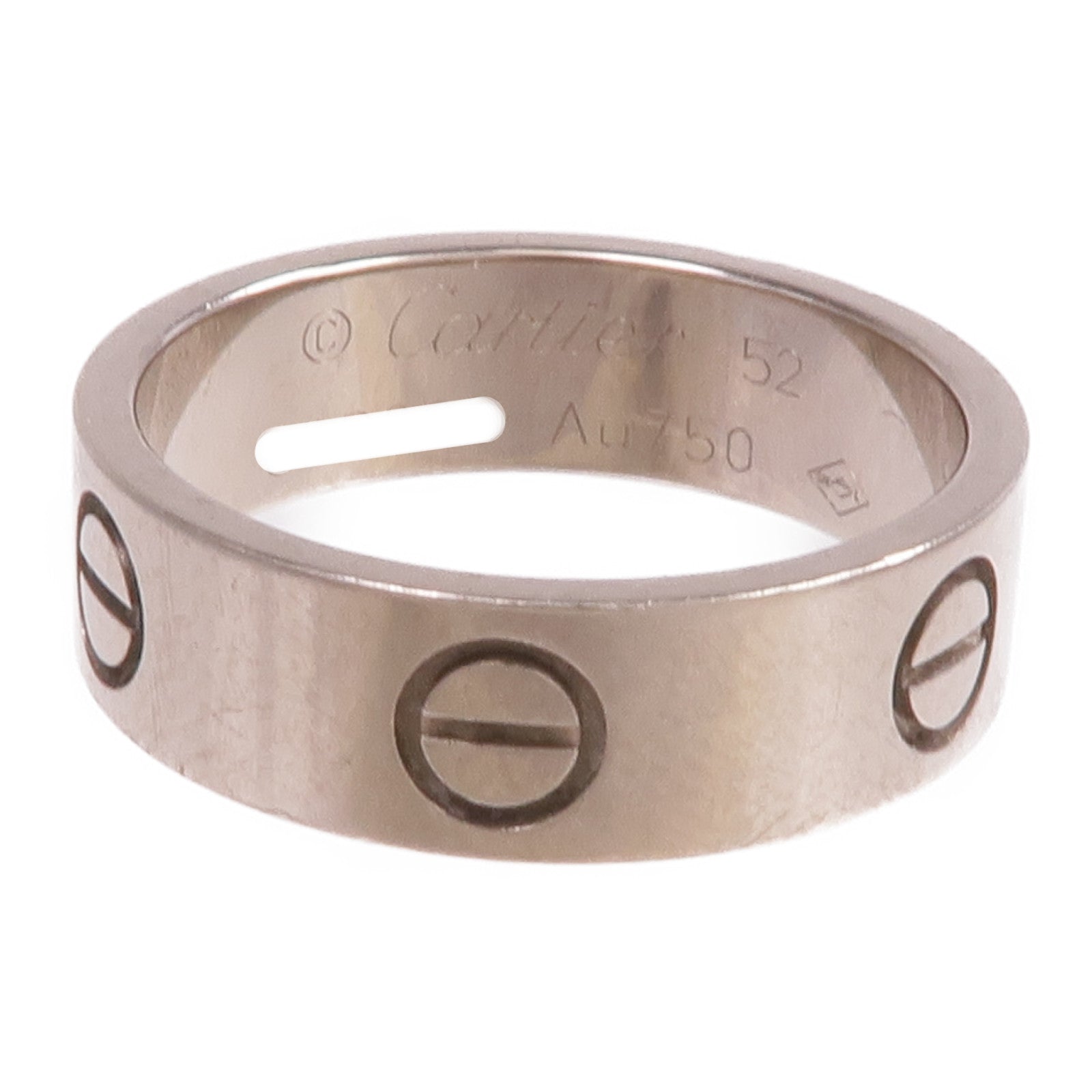 CARTIER 18K白金Love Ring戒指Cartier#52/US#6.5