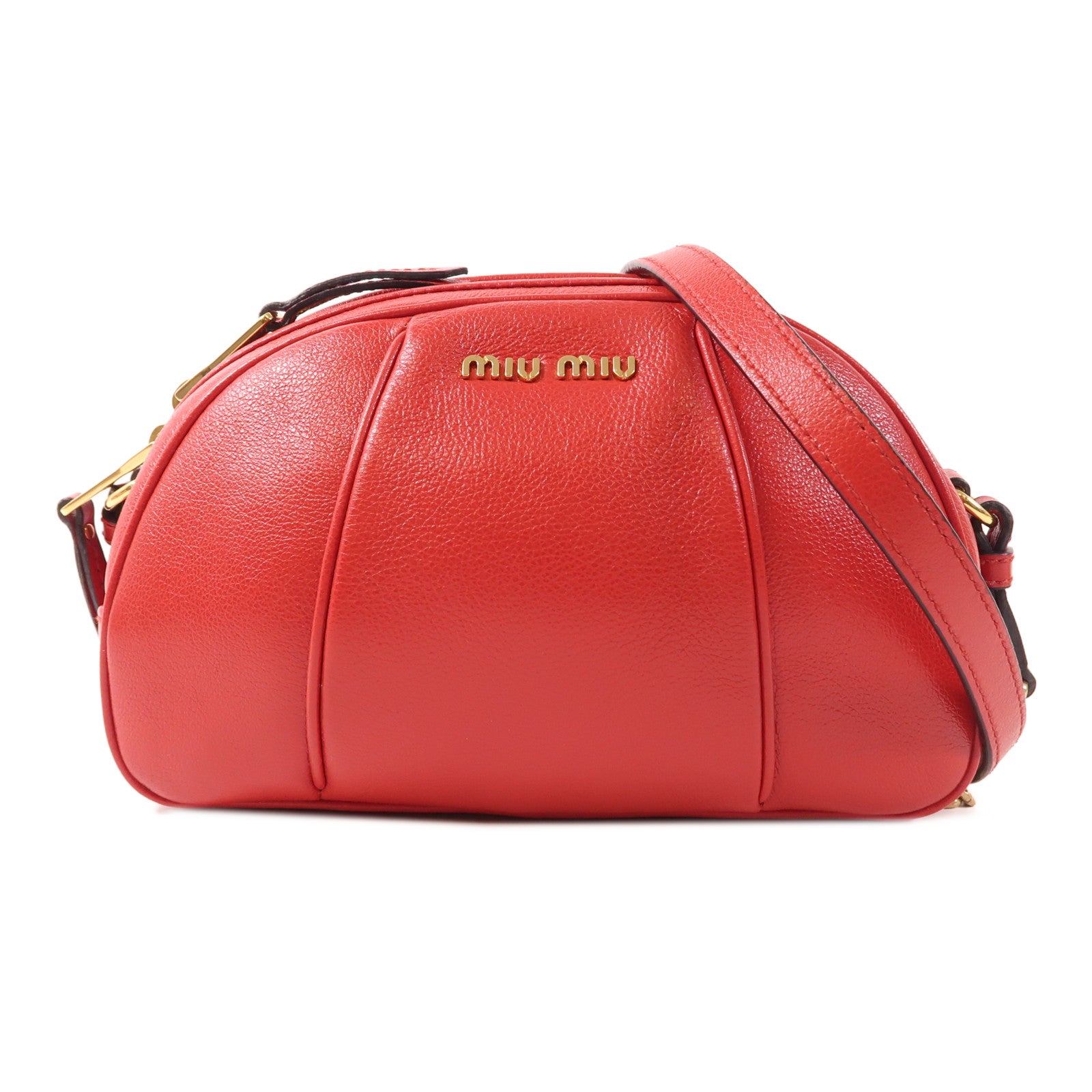 Miu Miu 牛皮皮革Shoulder Bag金扣肩背袋