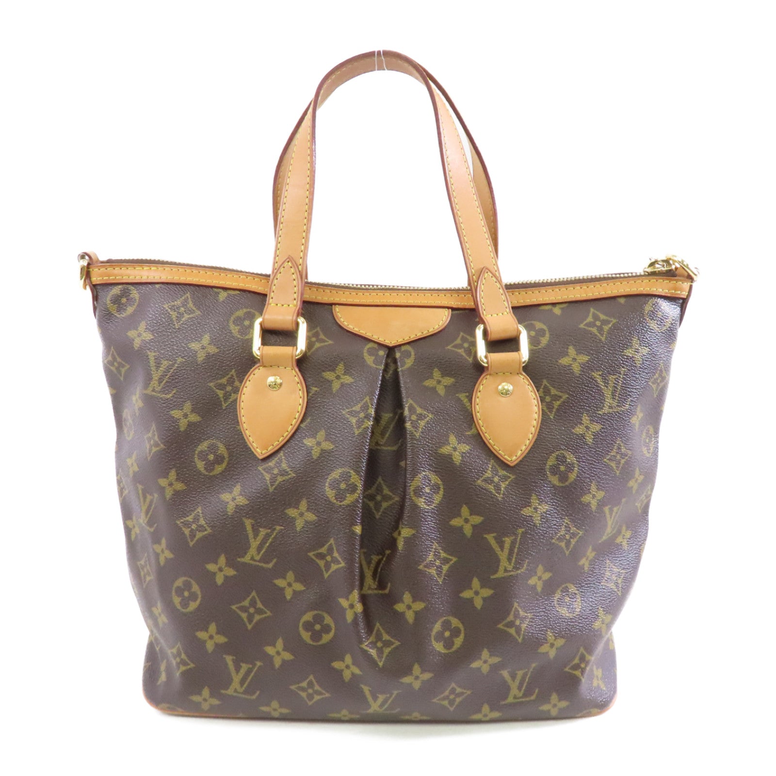 LOUIS VUITTON Monogram Palermo PM金扣手挽肩背兩用袋啡色