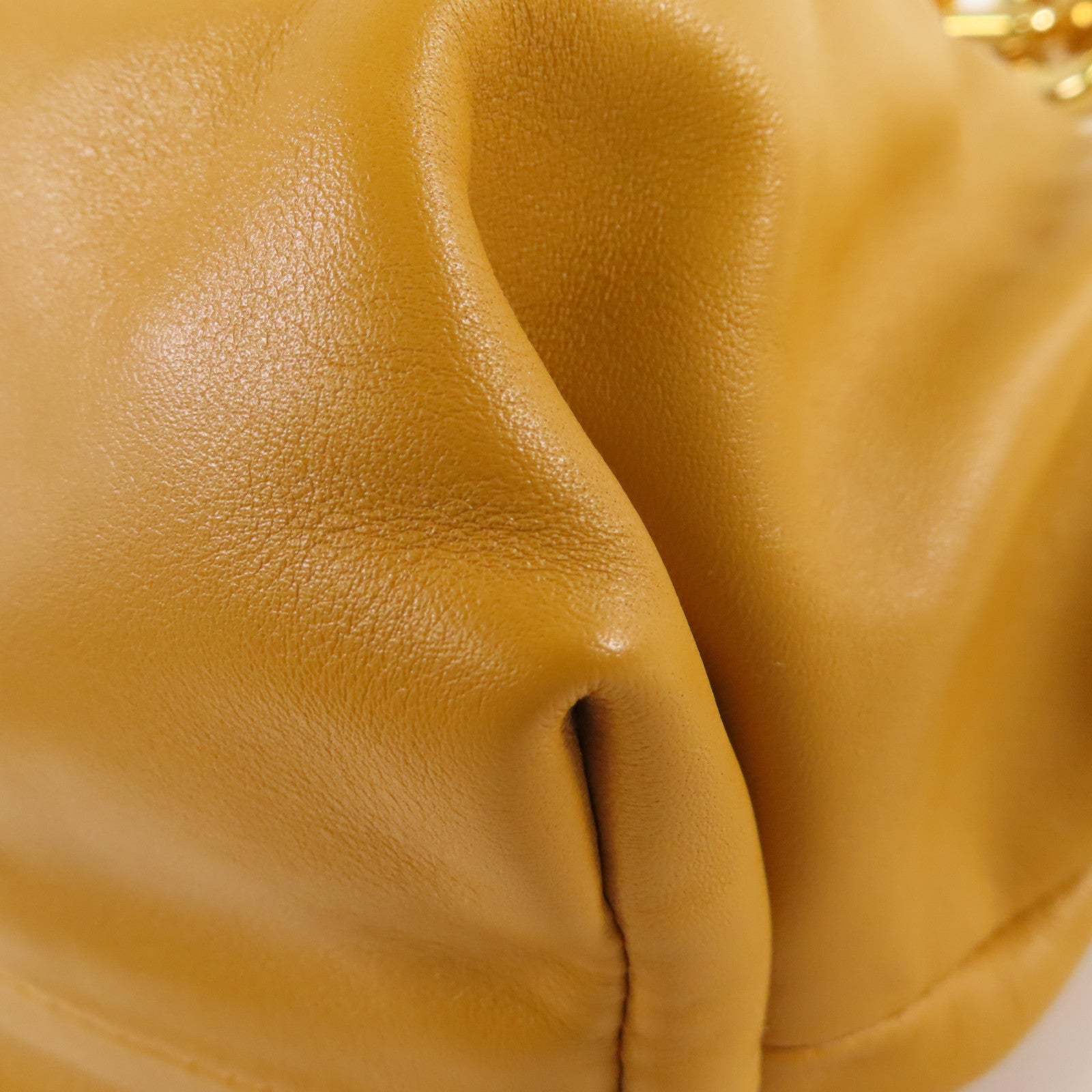 BOTTEGA VENETA 【激減優惠】牛皮皮革Chain Shoulder Bag鏈帶肩背袋芥末色