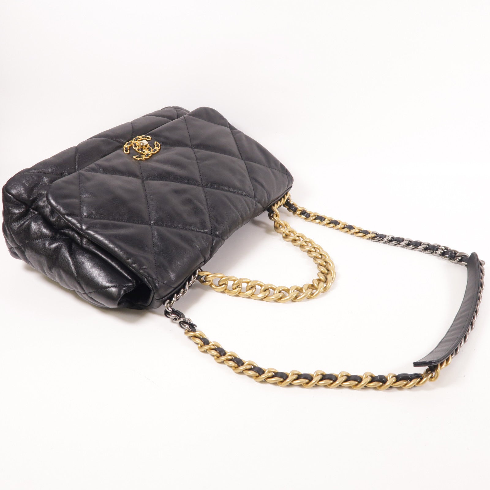 CHANEL 羊皮皮革C19 Large手挽肩背兩用袋