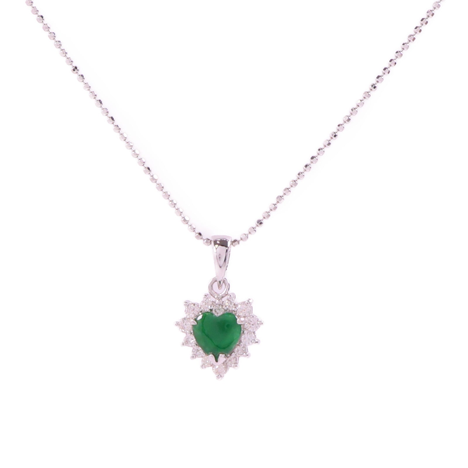 JEWELRY 18K白金Jade/Diamond Necklace翡翠/鑽石項鍊