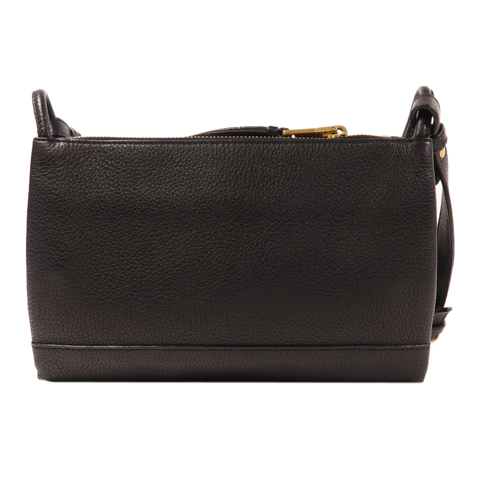 PRADA 牛皮皮革Shoulder Bag金扣肩背袋黑色