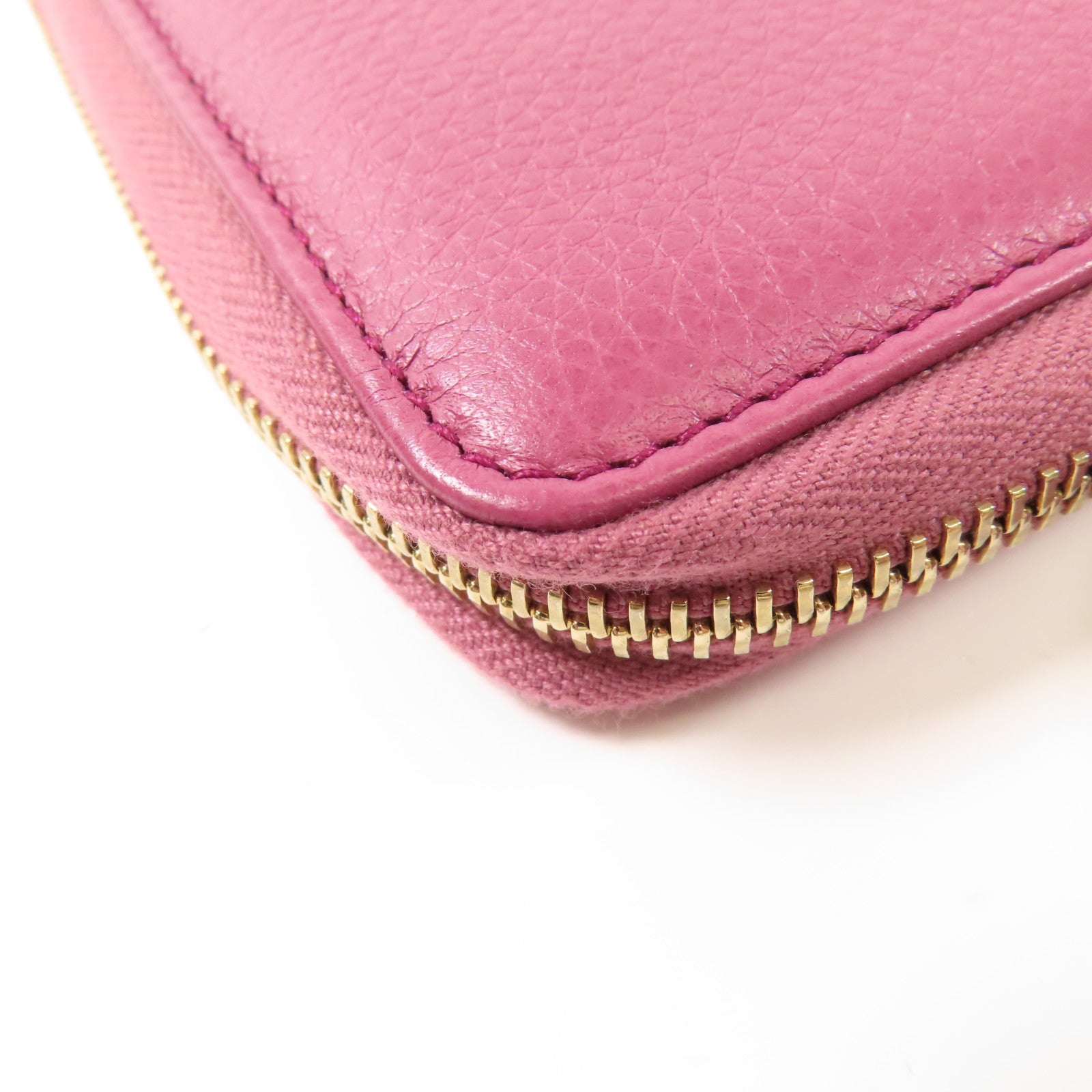 GUCCI GG GHW Wallet Calfskin Leather 354286 Purple