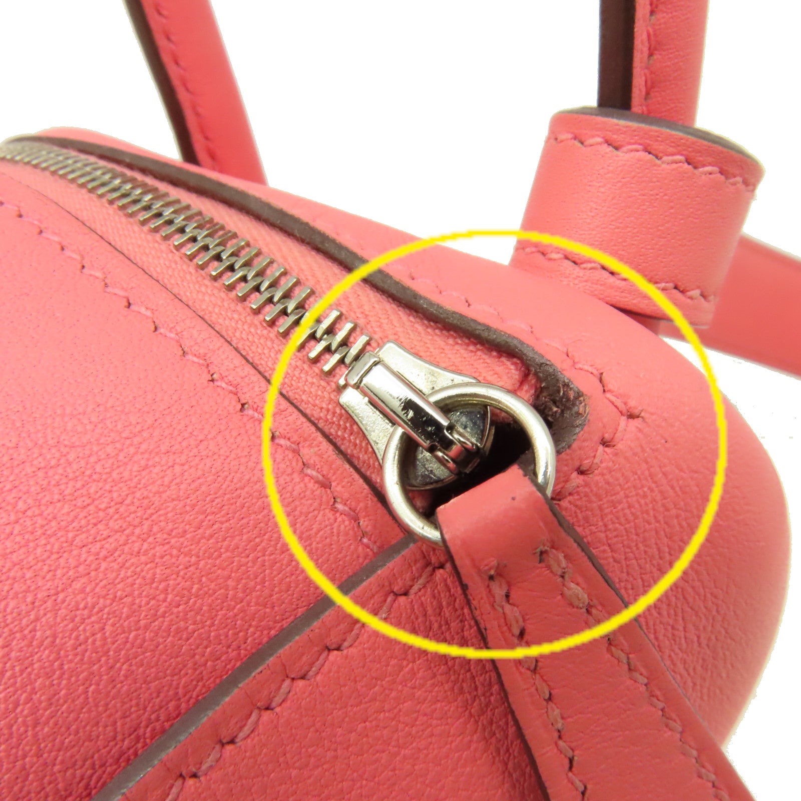 HERMES Swift皮革Mini Lindy Shoulder Bag銀扣手挽肩背兩用袋Rose D'ete夏日玫瑰粉色