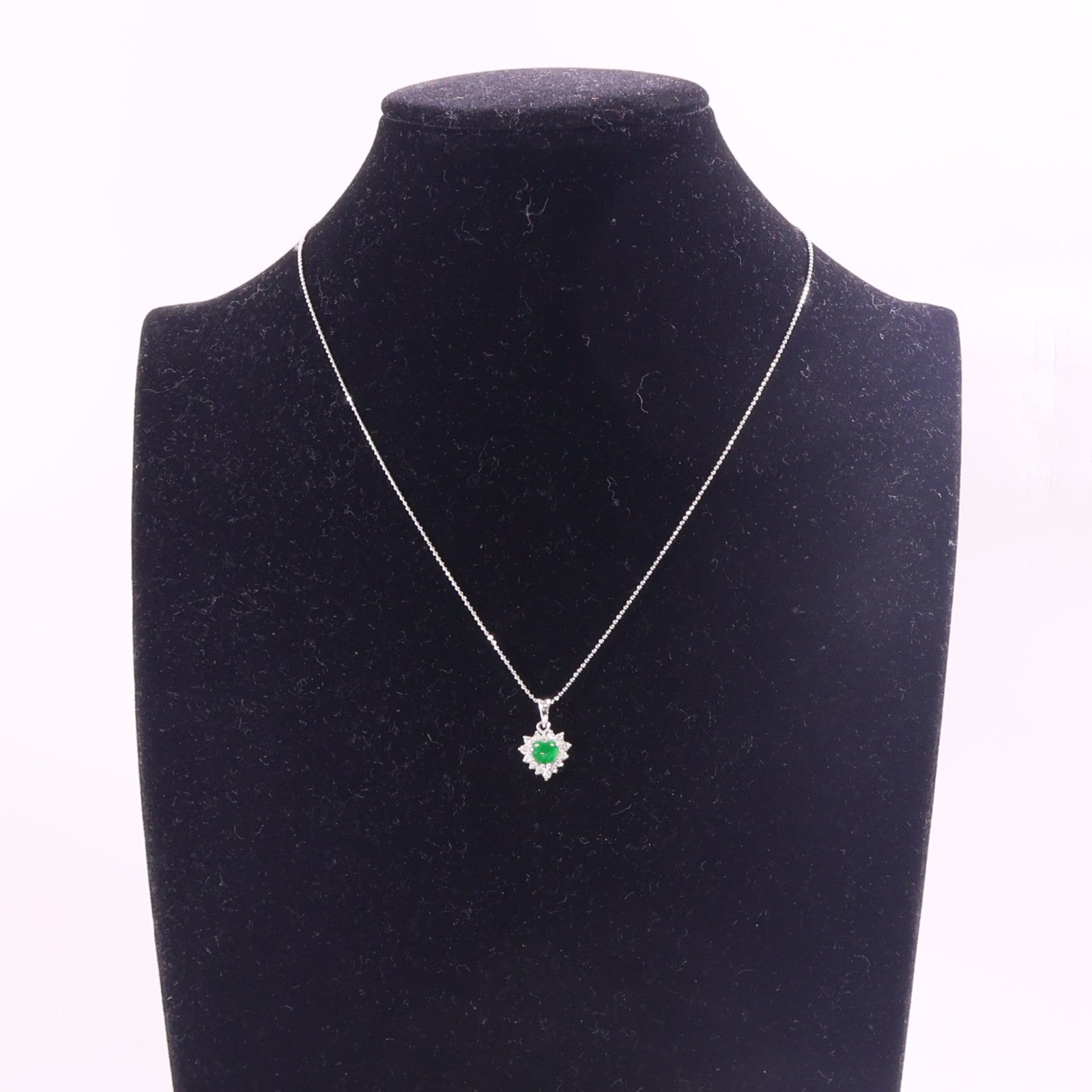 JEWELRY 18K白金Jade/Diamond Necklace翡翠/鑽石項鍊