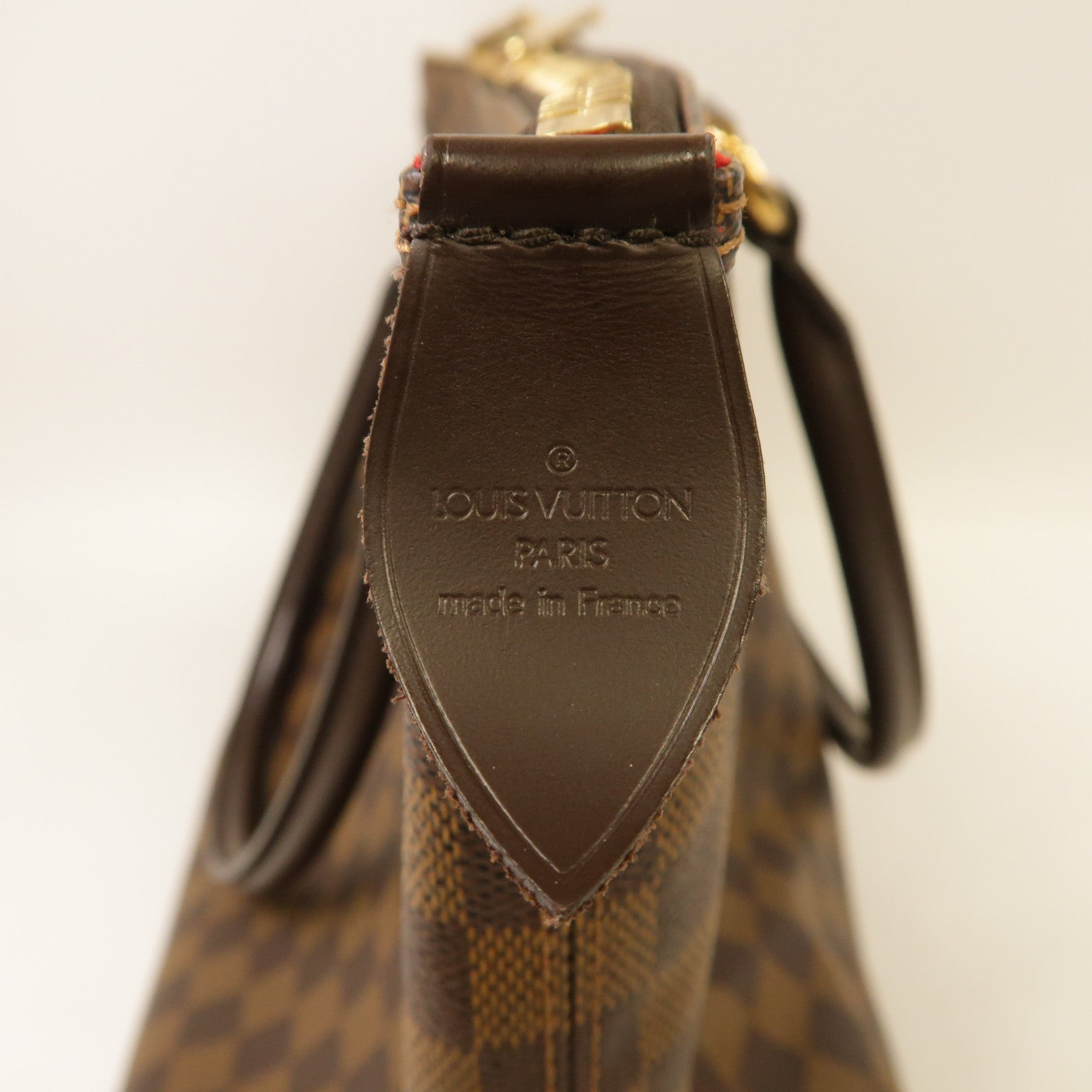 LOUIS VUITTON Damier Saleya MM金扣手挽袋啡色