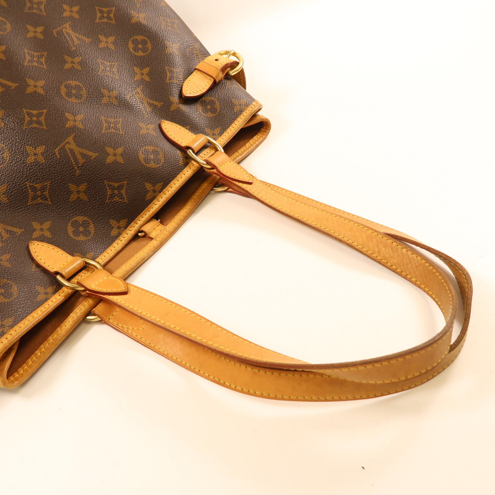 LOUIS VUITTON Monogram Batignolles Horizontal金扣肩背袋棕色
