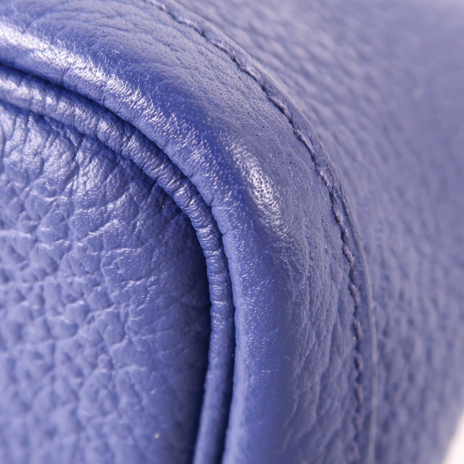 HERMES Negonda皮革Garden Party PM銀扣手挽袋/肩背袋Bleu Saphir