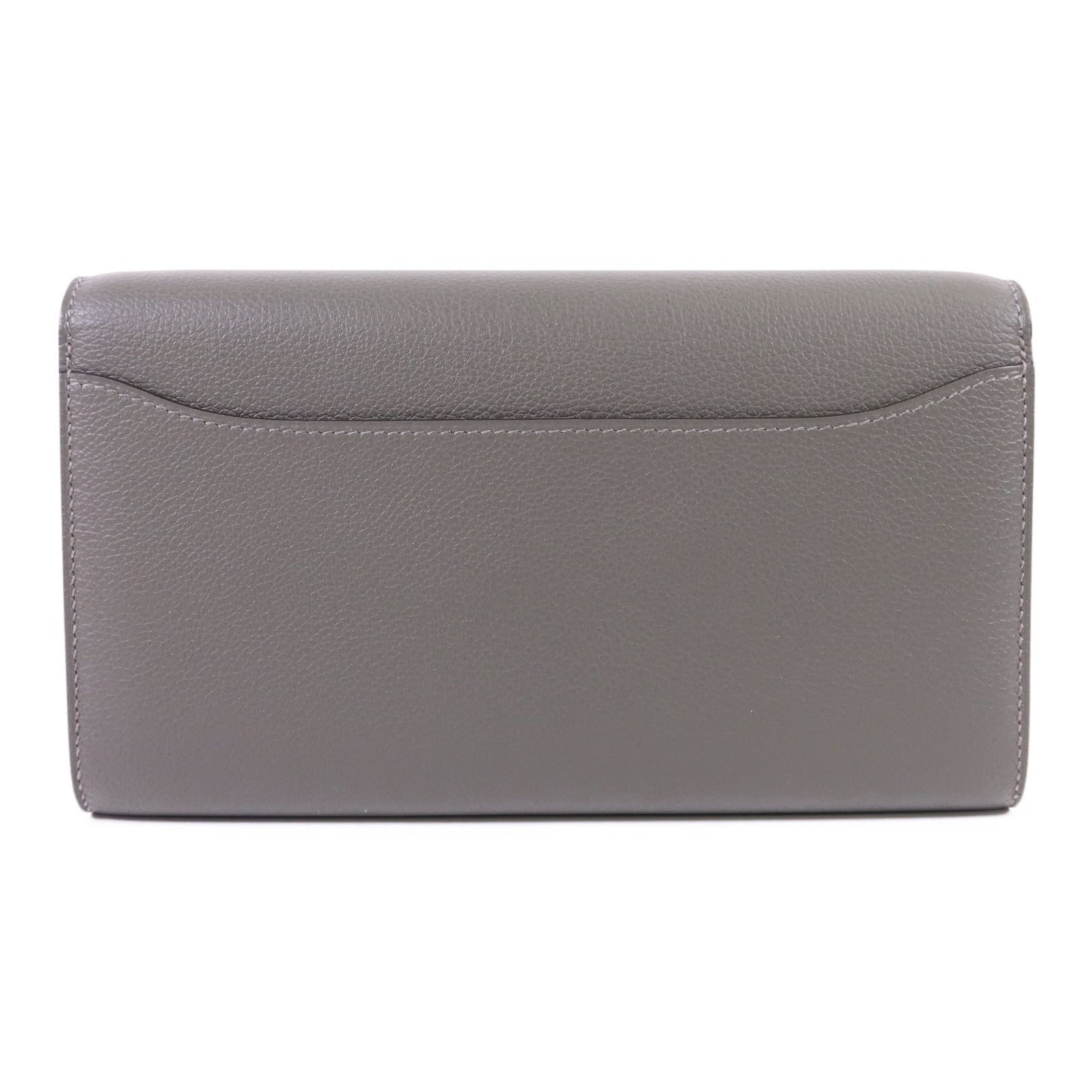 HERMES Evercolor皮革Constance To Go銀扣肩背袋Gris Meyer
