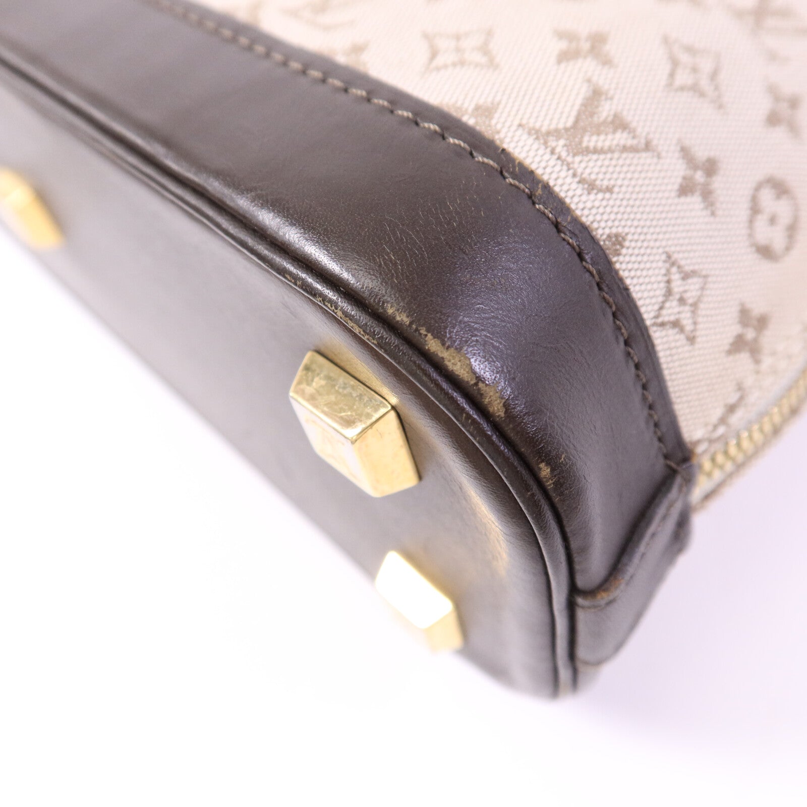 LOUIS VUITTON Monogram Mini Alma Haut金扣手挽袋