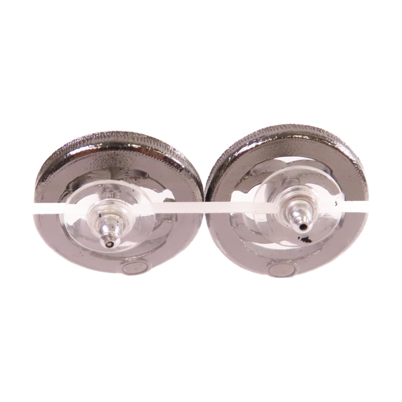 CHANEL 金屬/仿珍珠CC Earrings耳環黑色