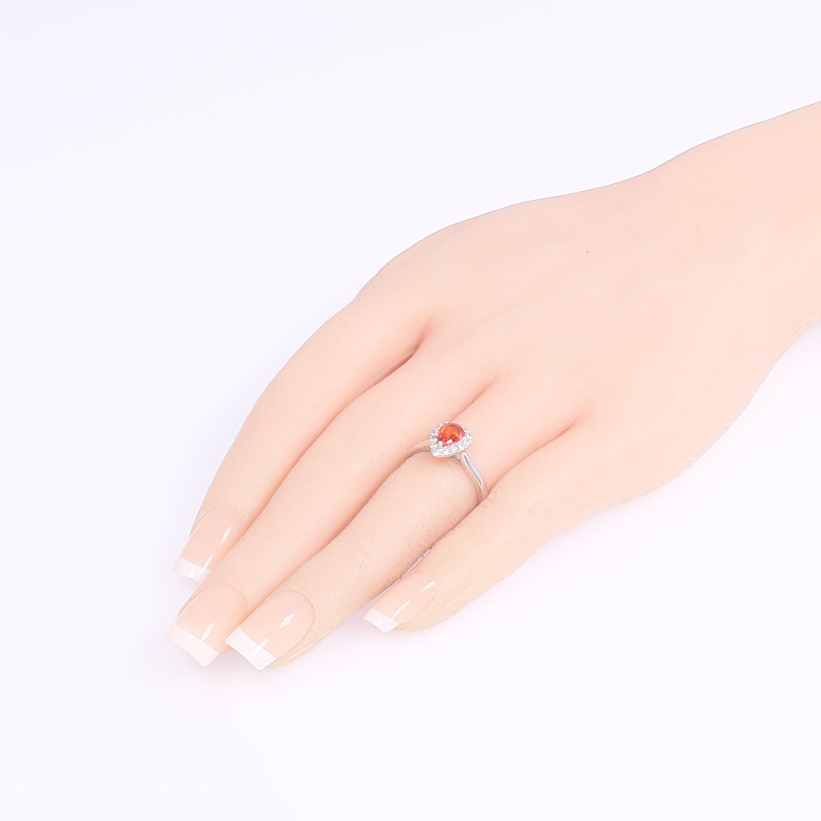 JEWELRY 18K白金Color Stone Diamond Ring彩色寶石/鑽石戒指US#5.5