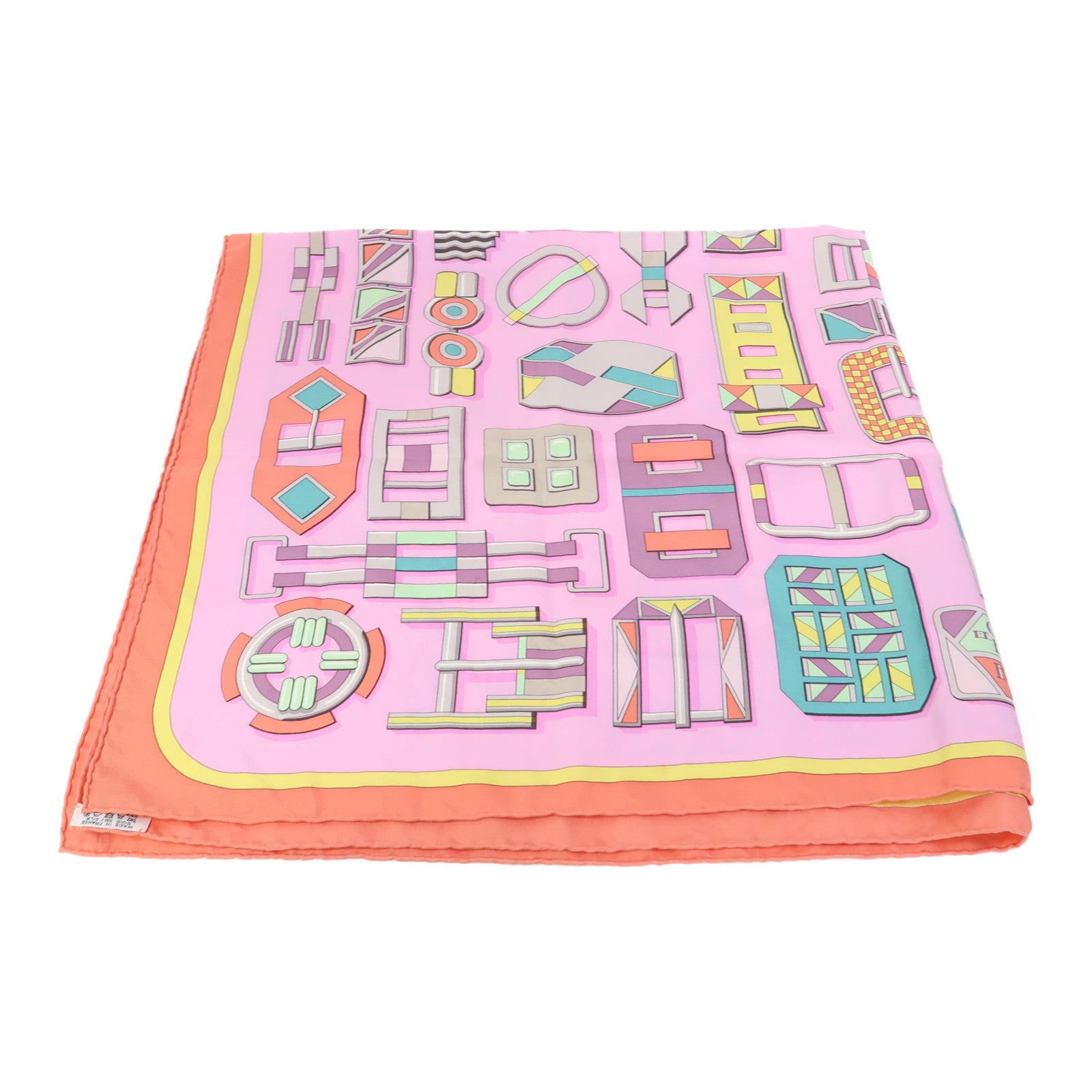 HERMES 【激減優惠】絲質Scarf 90x90絲巾粉紅色