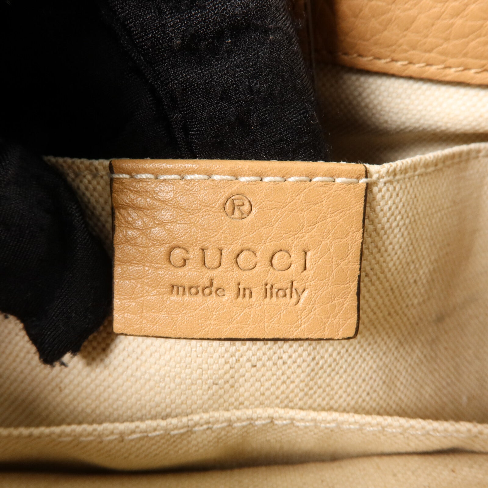 GUCCI 牛皮皮革Bamboo 2 Way Shoulder手挽肩背兩用袋