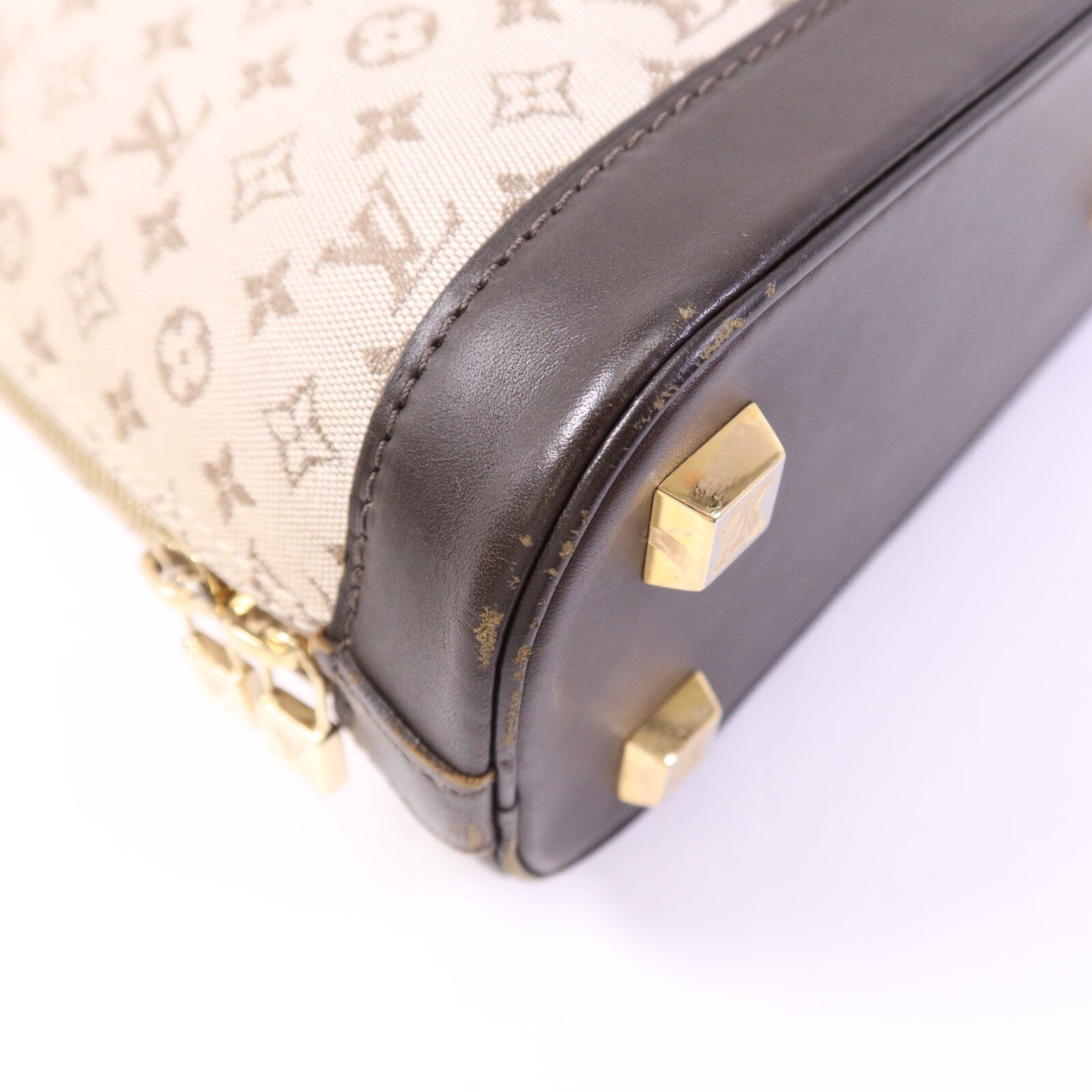 LOUIS VUITTON Monogram Mini Alma Haut金扣手挽袋