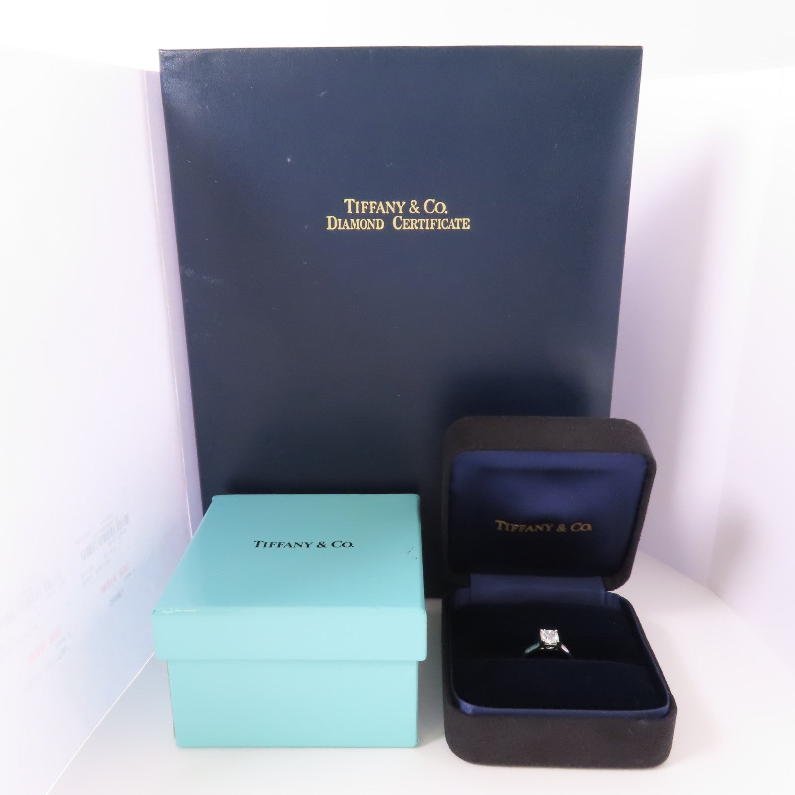 TIFFANY¡®CO Lucida Solitaire Diamond Ring 5970744 PT950 US#6