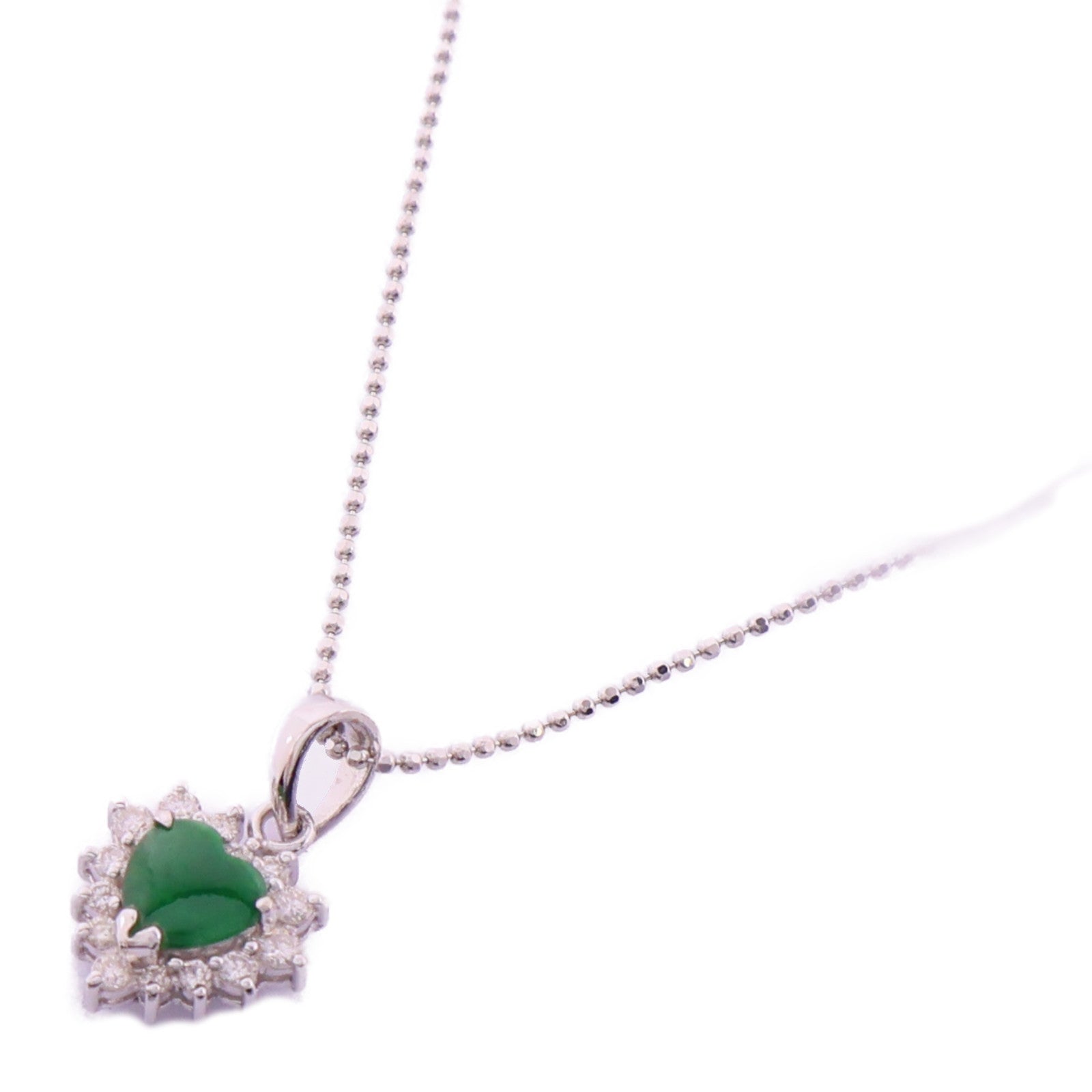 JEWELRY 18K白金Jade/Diamond Necklace翡翠/鑽石項鍊