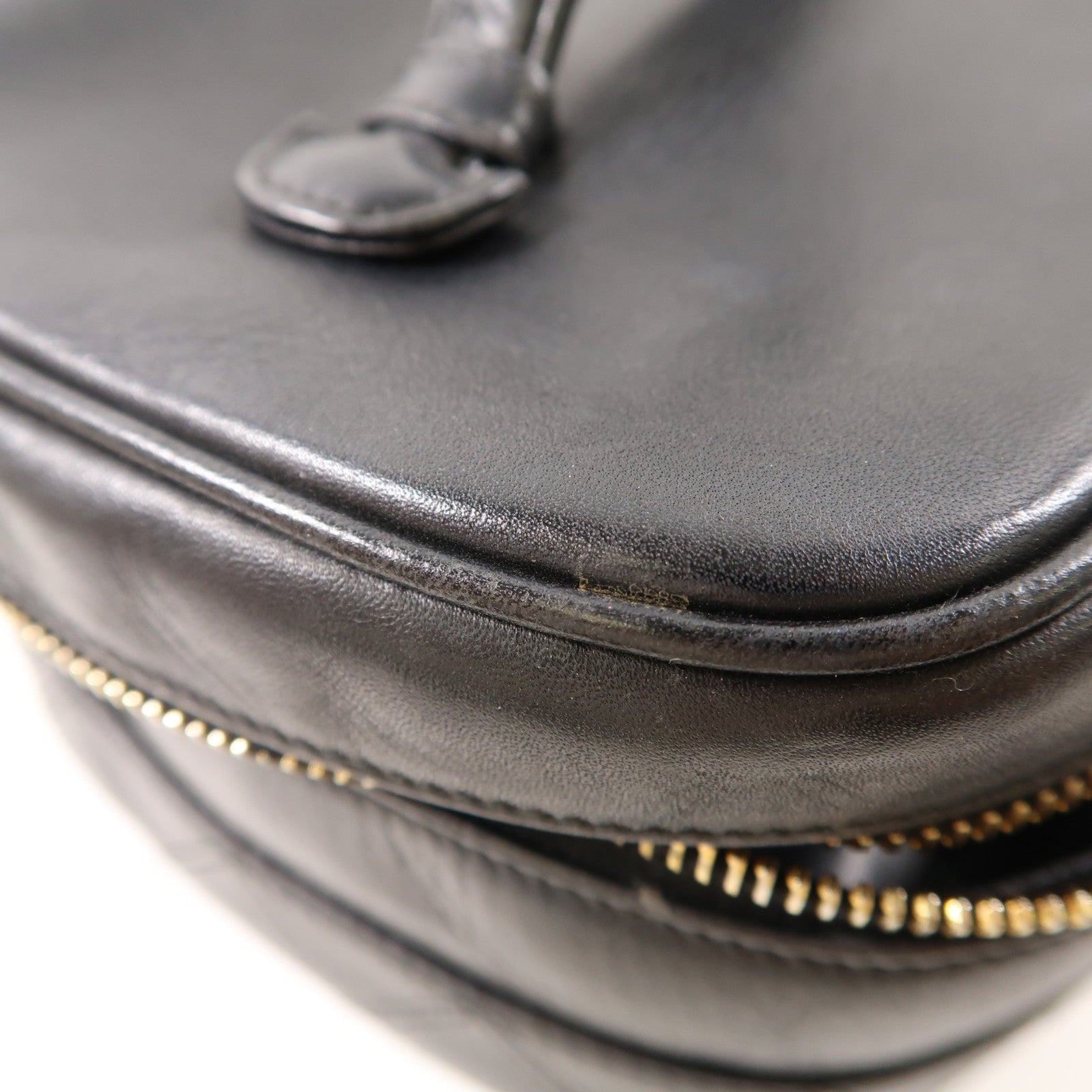 CHANEL 牛皮皮革Vintage Vanity Case金扣手挽袋