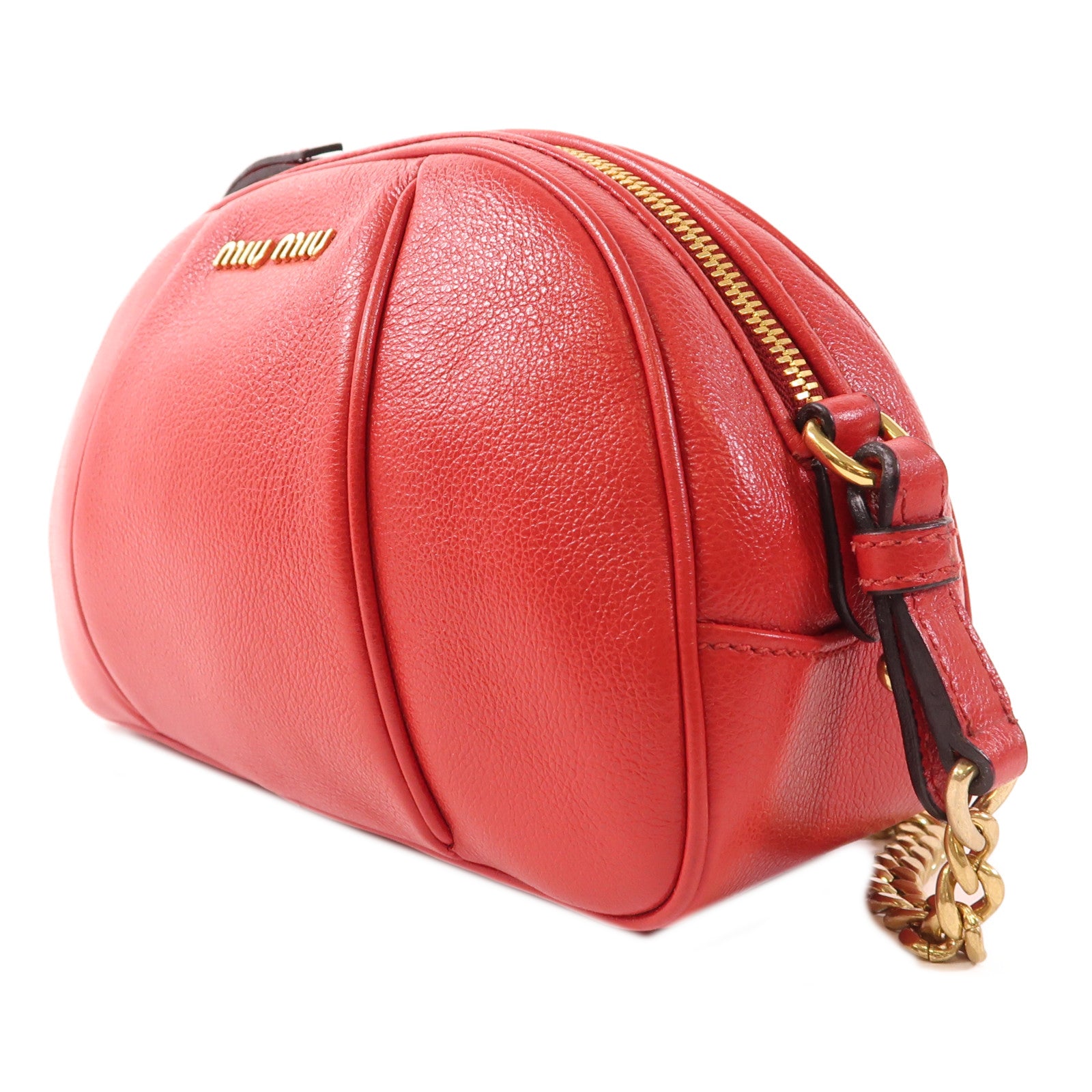 Miu Miu 牛皮皮革Shoulder Bag金扣肩背袋