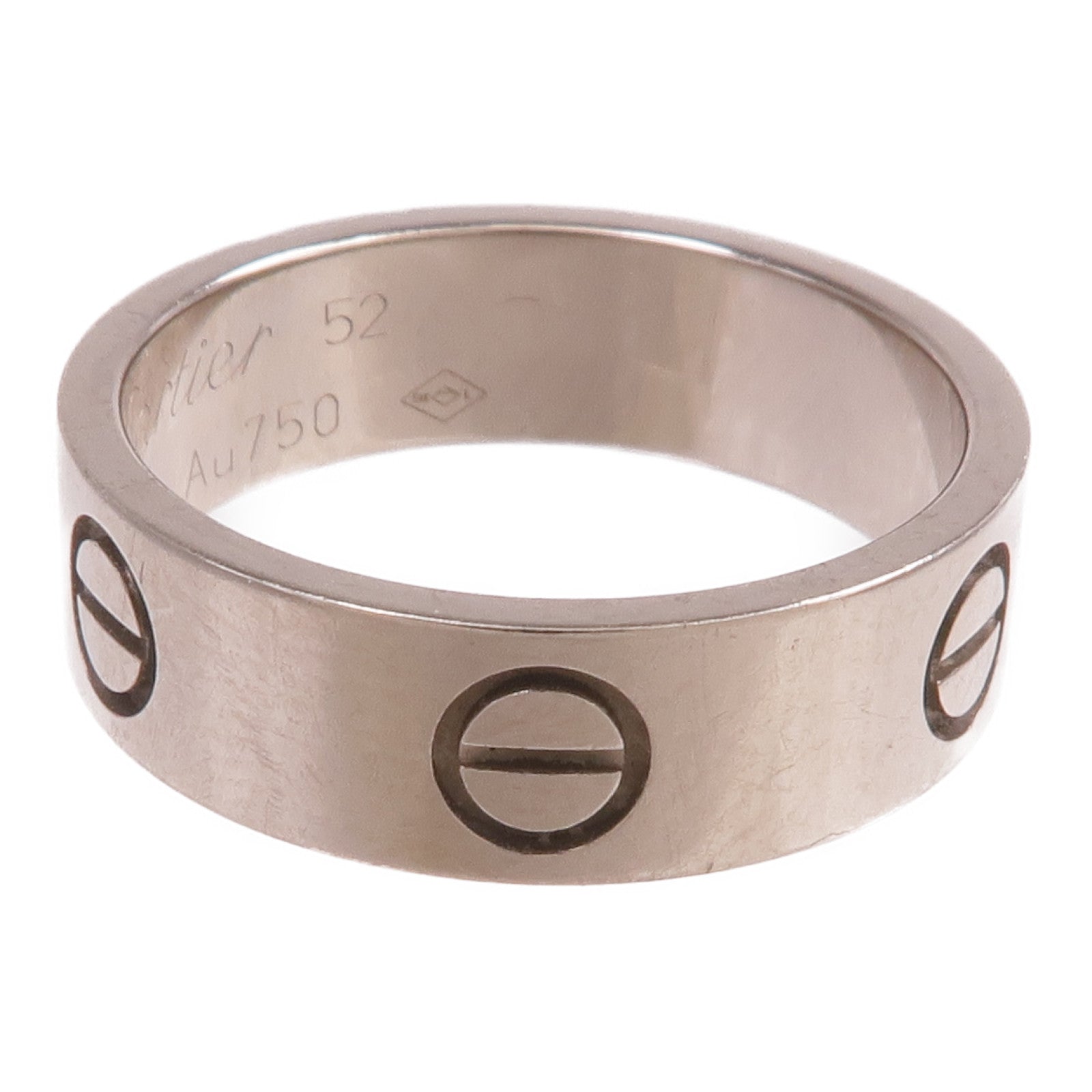 CARTIER 18K白金Love Ring戒指Cartier#52/US#6.5
