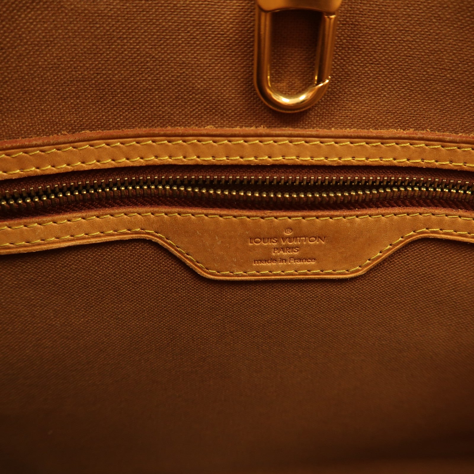 LOUIS VUITTON Monogram Batignolles Horizontal金扣肩背袋棕色