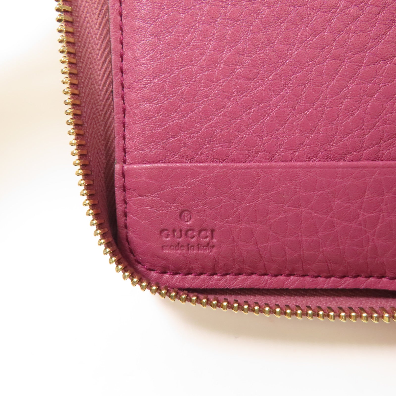 GUCCI GG GHW Wallet Calfskin Leather 354286 Purple