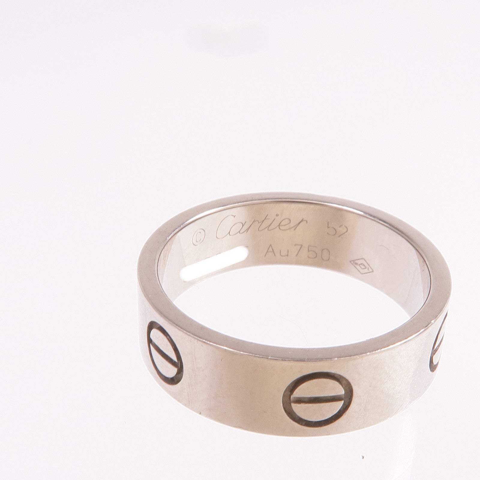 CARTIER 18K白金Love Ring戒指Cartier#52/US#6.5