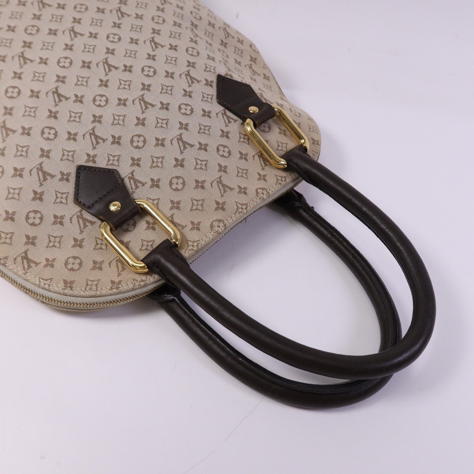 LOUIS VUITTON Monogram Mini Alma Haut金扣手挽袋