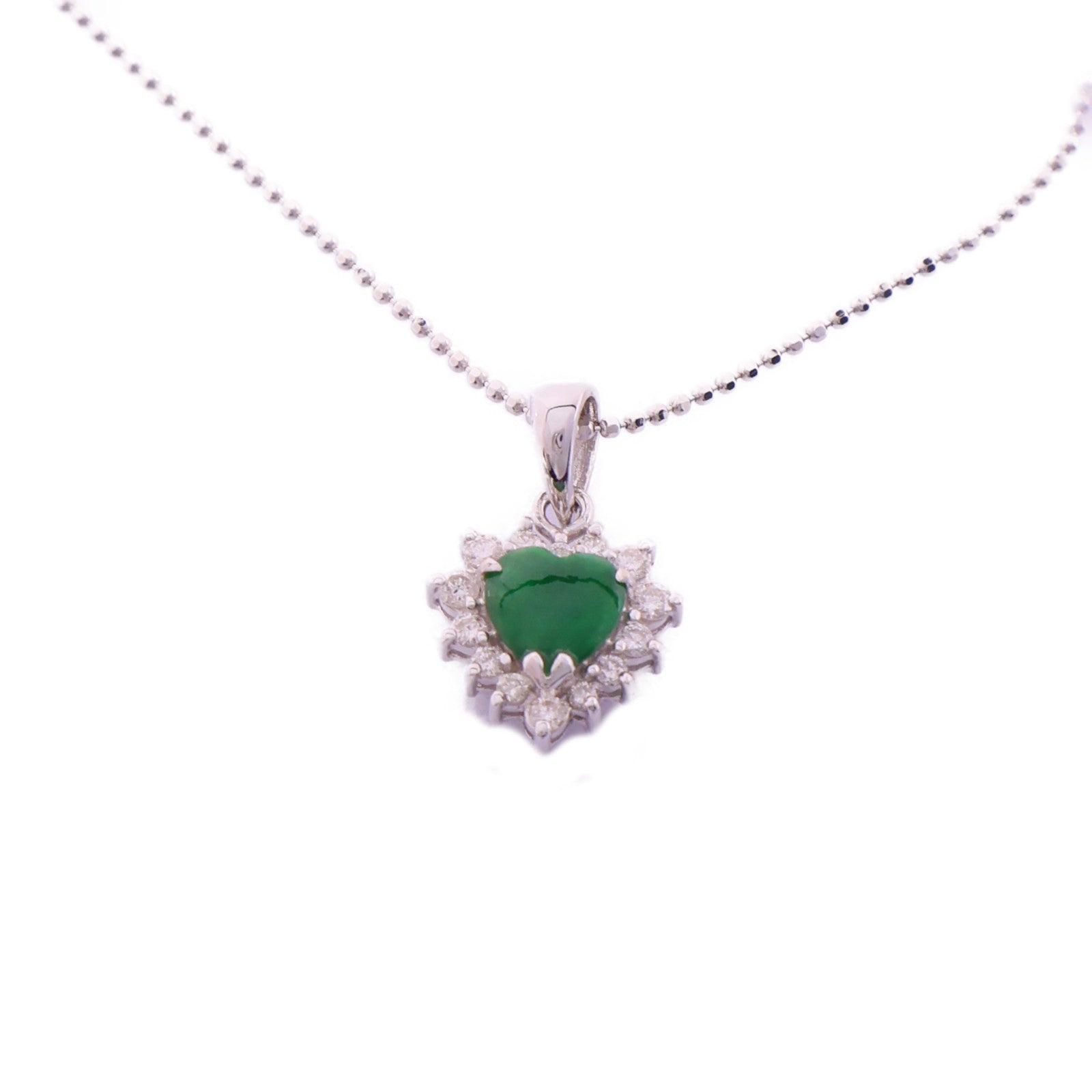 JEWELRY 18K白金Jade/Diamond Necklace翡翠/鑽石項鍊