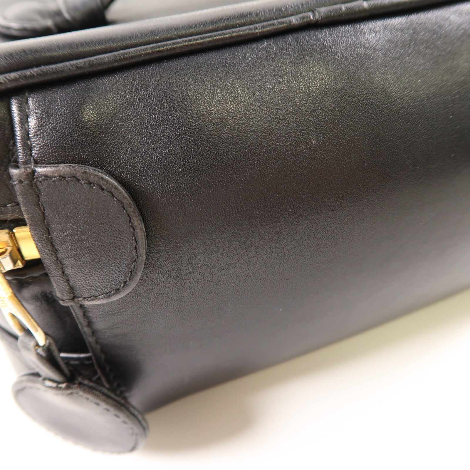 CHANEL 牛皮皮革Vintage Vanity Case金扣手挽袋