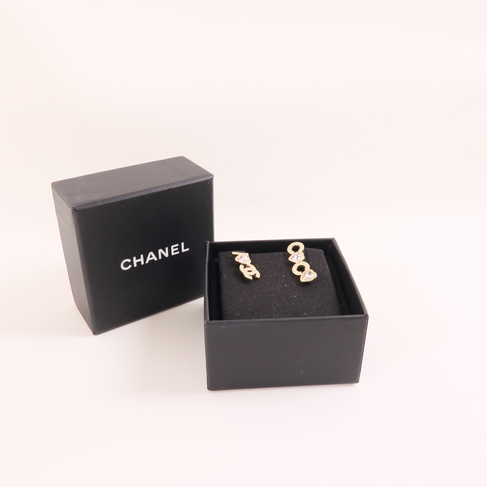 CHANEL PVC/金屬Earrings耳環金色/透明/粉紅色