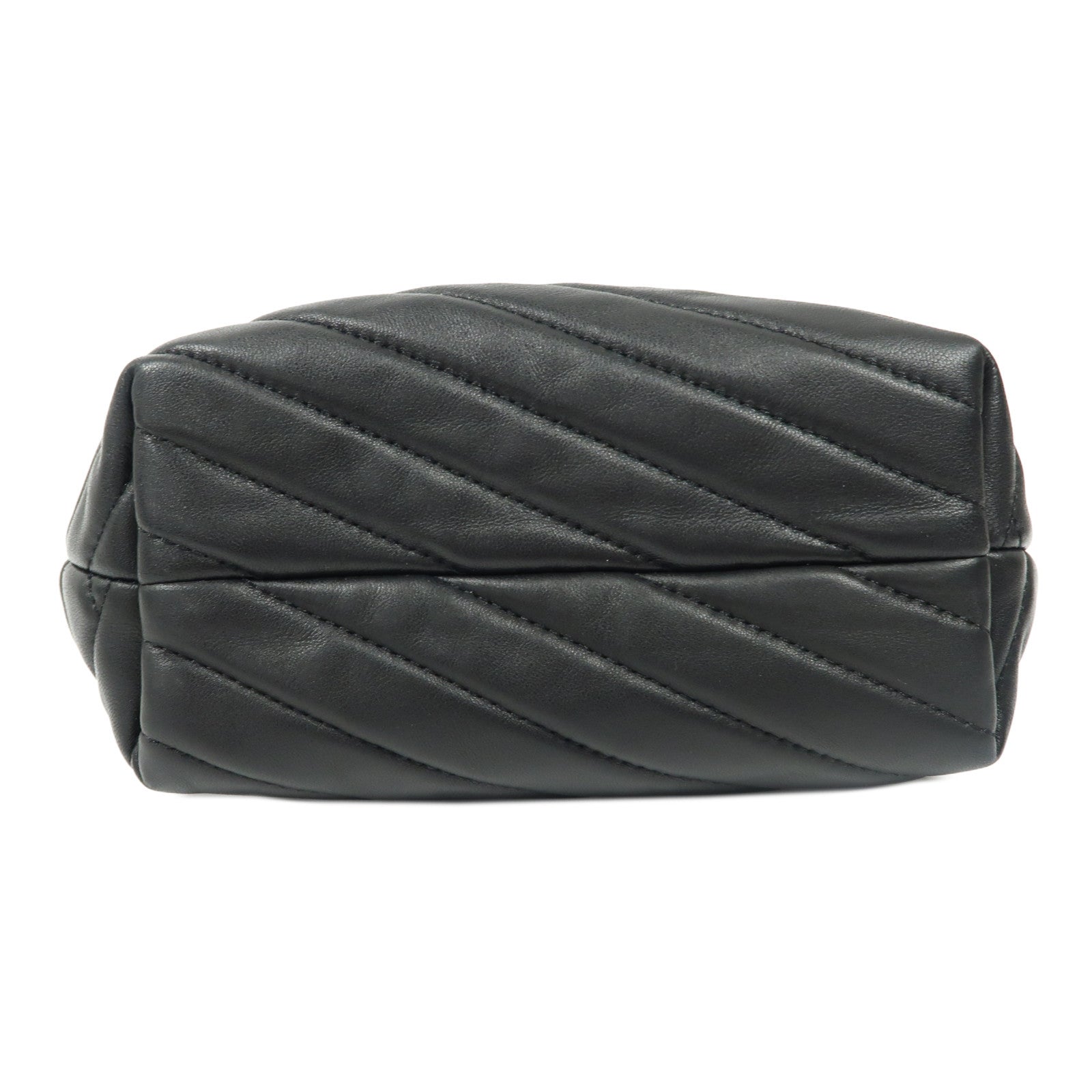 Tory Burch 羊皮皮革Shoulder Bag金扣手挽肩背兩用袋黑色