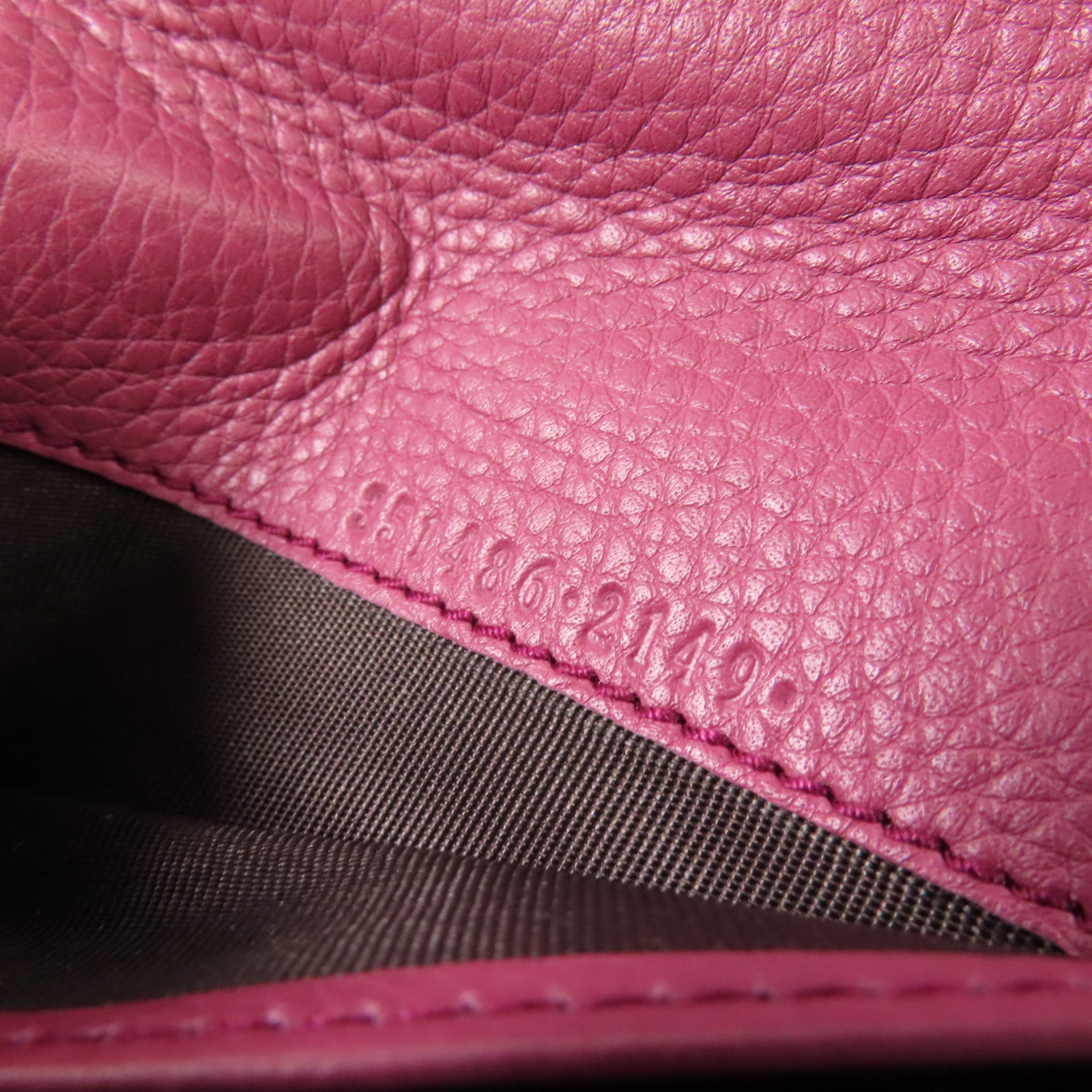 GUCCI GG GHW Wallet Calfskin Leather 354286 Purple