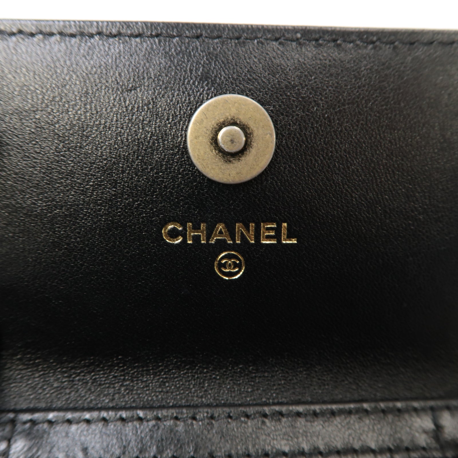 CHANEL 【激減優惠】菱格羊皮皮革Chain Shoulder金扣/銀扣鏈帶肩背袋黑色