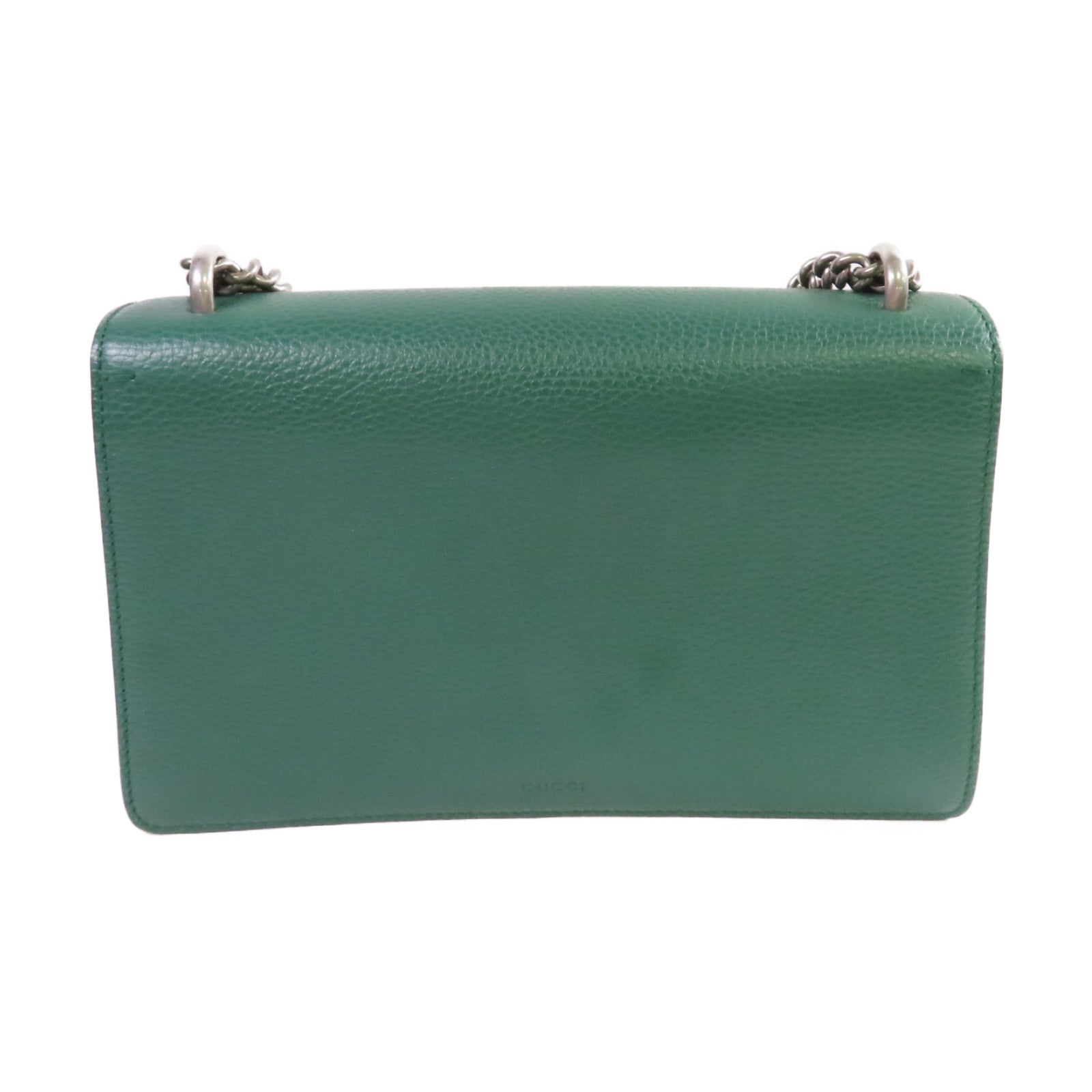 GUCCI 牛皮皮革Dionysus GG Small Shoulder Bag金扣鏈帶肩背袋綠色