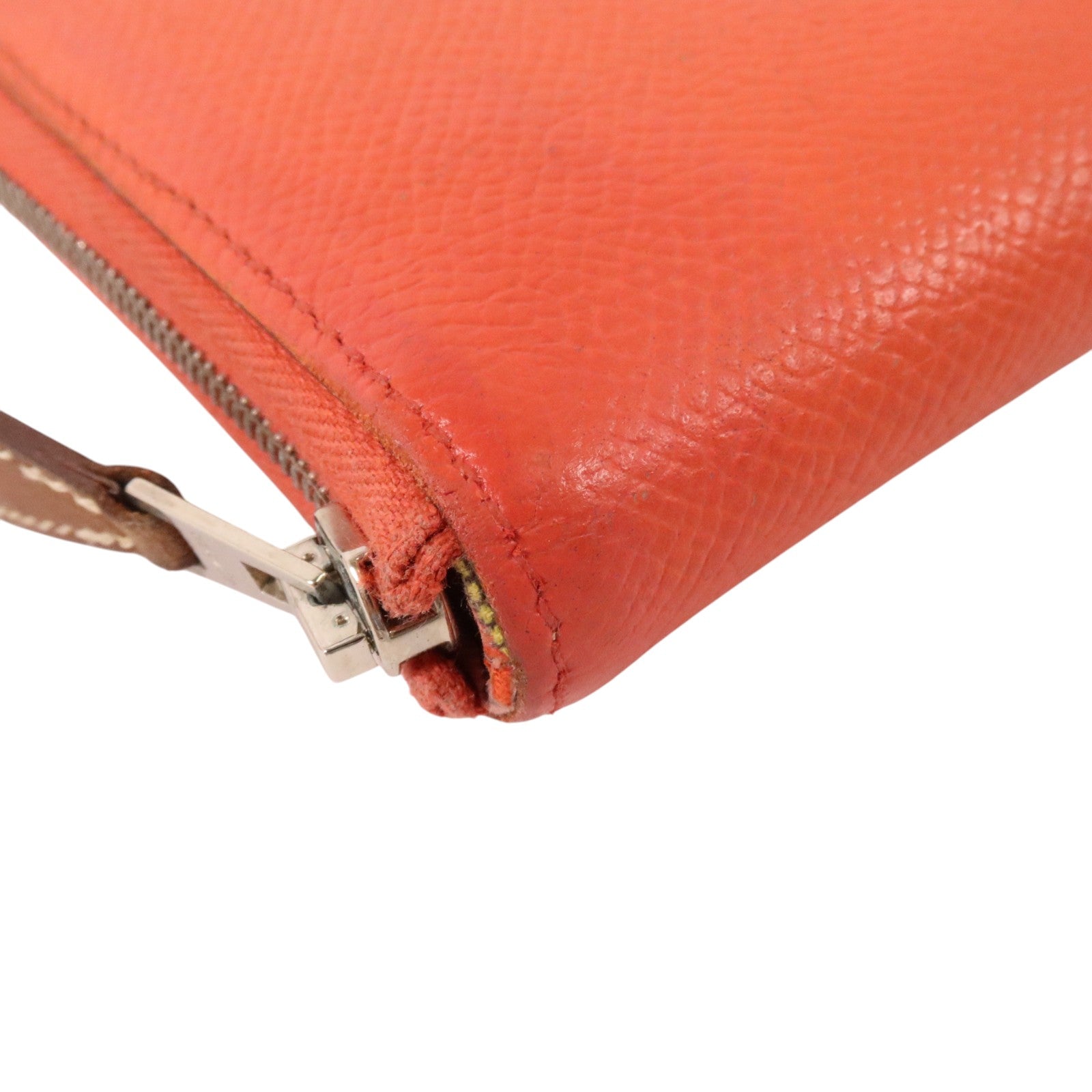 HERMES Epsom皮革Silk In Wallet銀扣長錢包Rose Jaipur