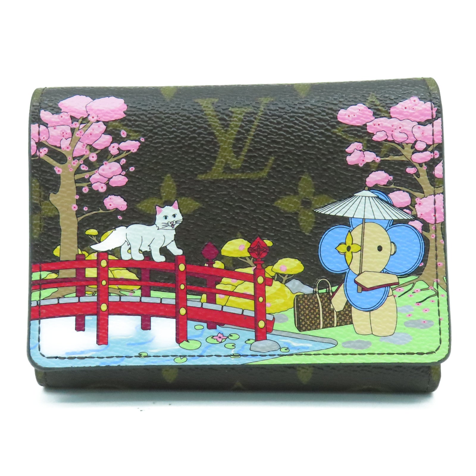 LOUIS VUITTON 【激減優惠】Monogram Wallet金扣錢包啡色/粉紅色