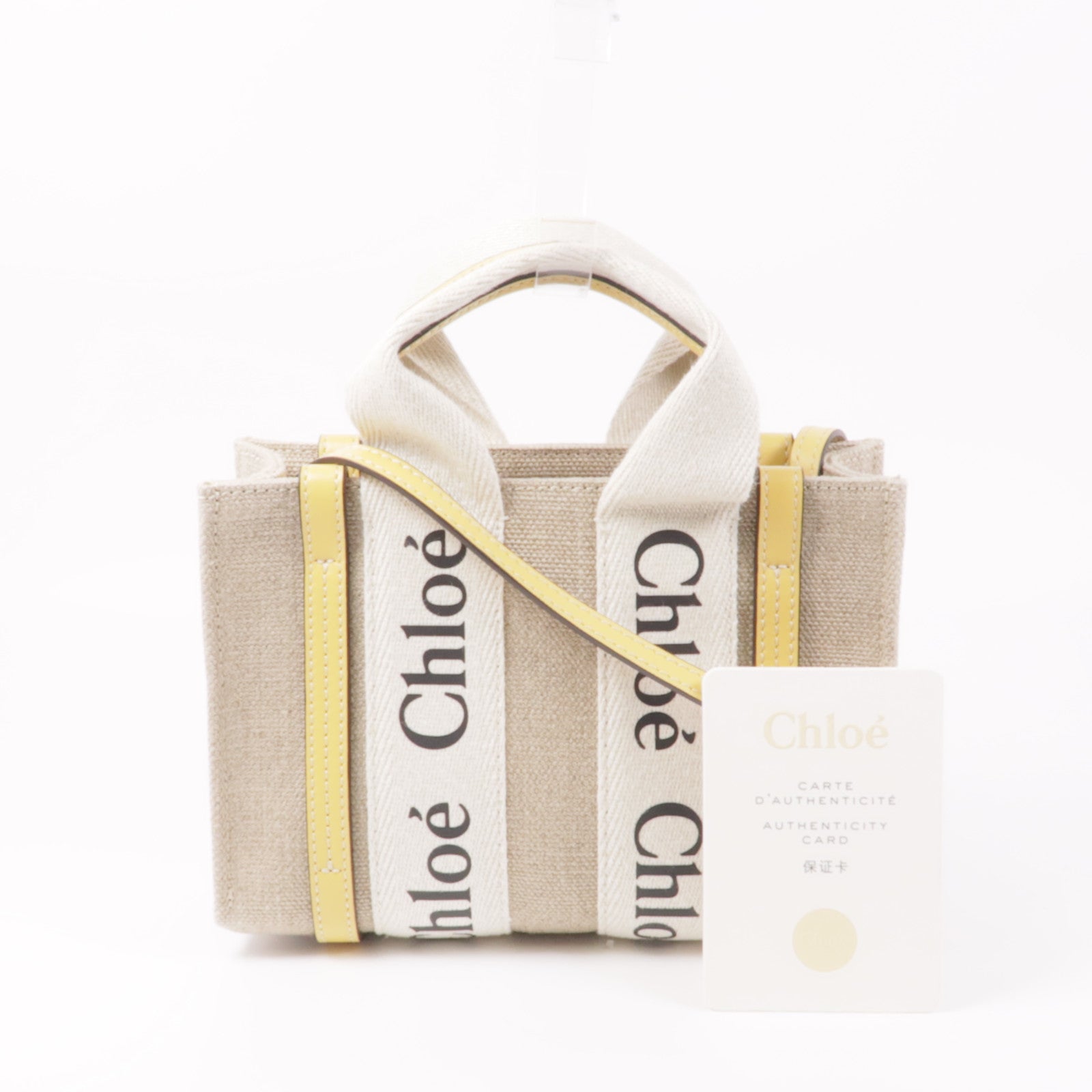 Chloe 帆布Mini Woody Tote Bag手挽肩背兩用袋