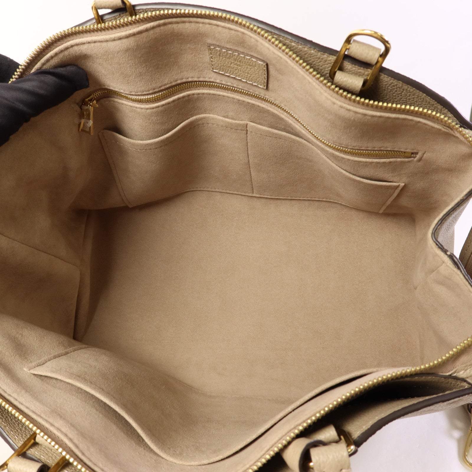 LOUIS VUITTON Monogram Empreinte Grand Palais金扣手挽肩背兩用袋