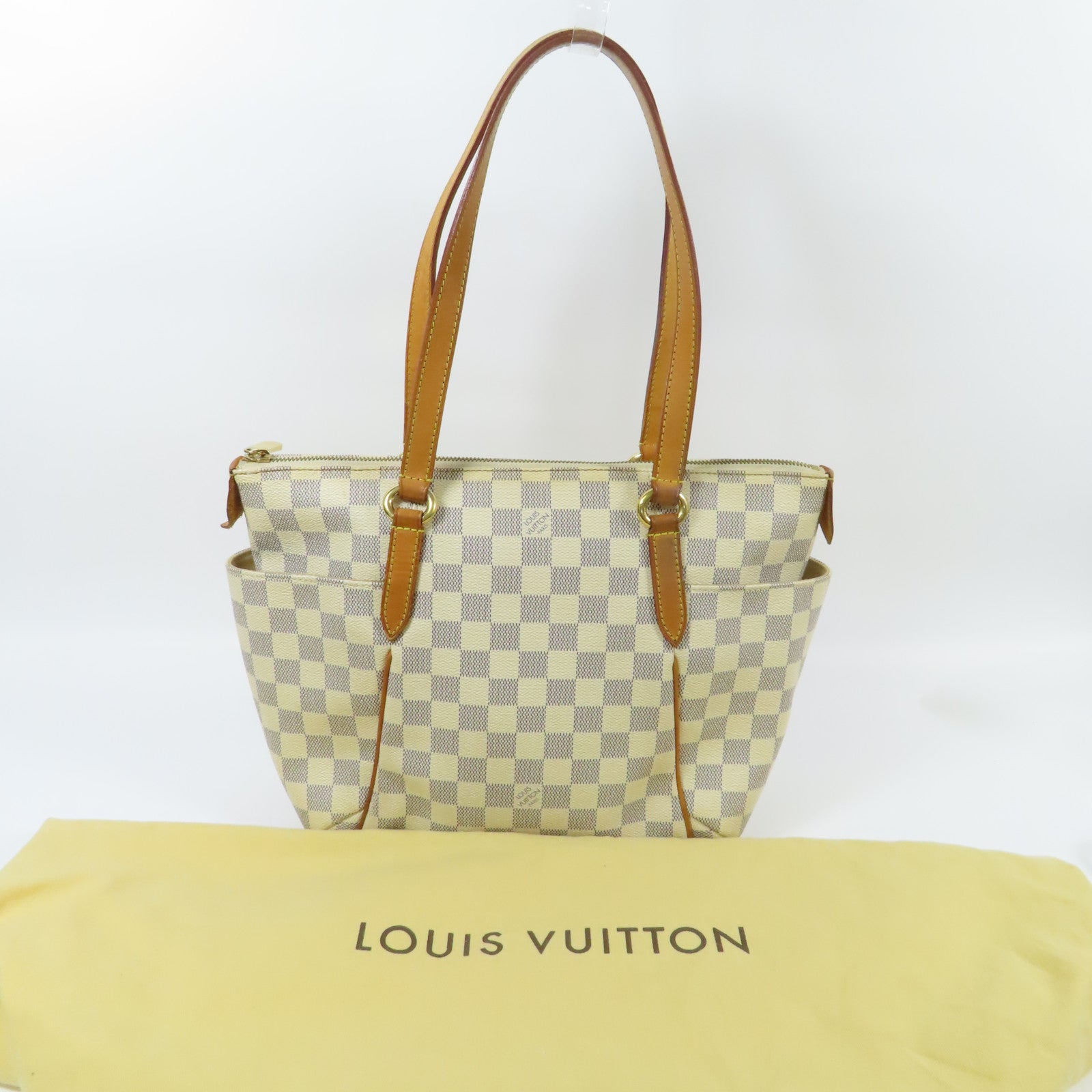 LOUIS VUITTON Damier Azur Totally MM金扣肩背袋