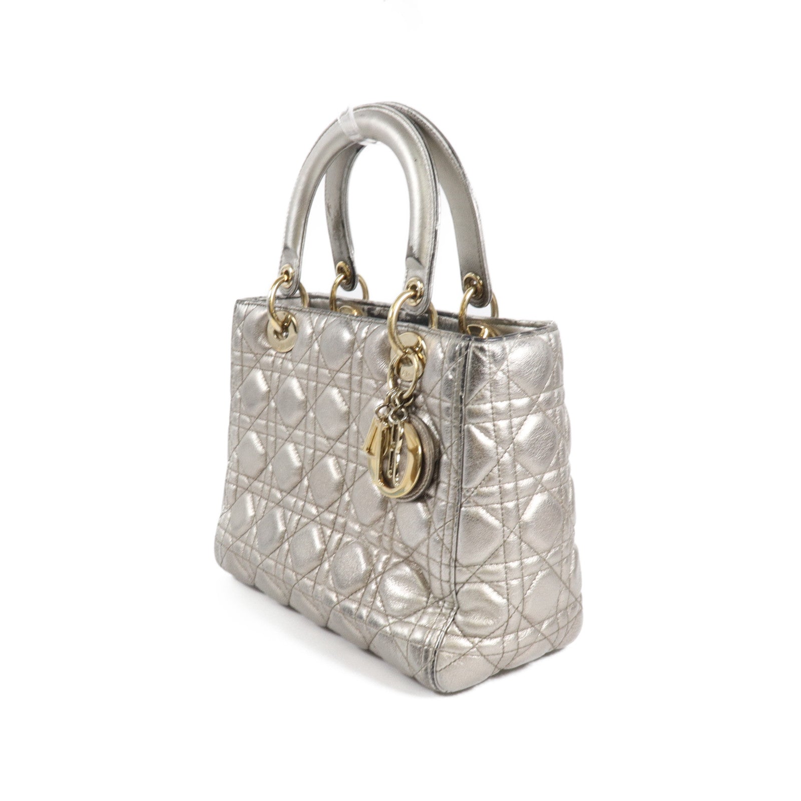 Dior 羊皮皮革Lady Dior Medium手挽肩背兩用袋