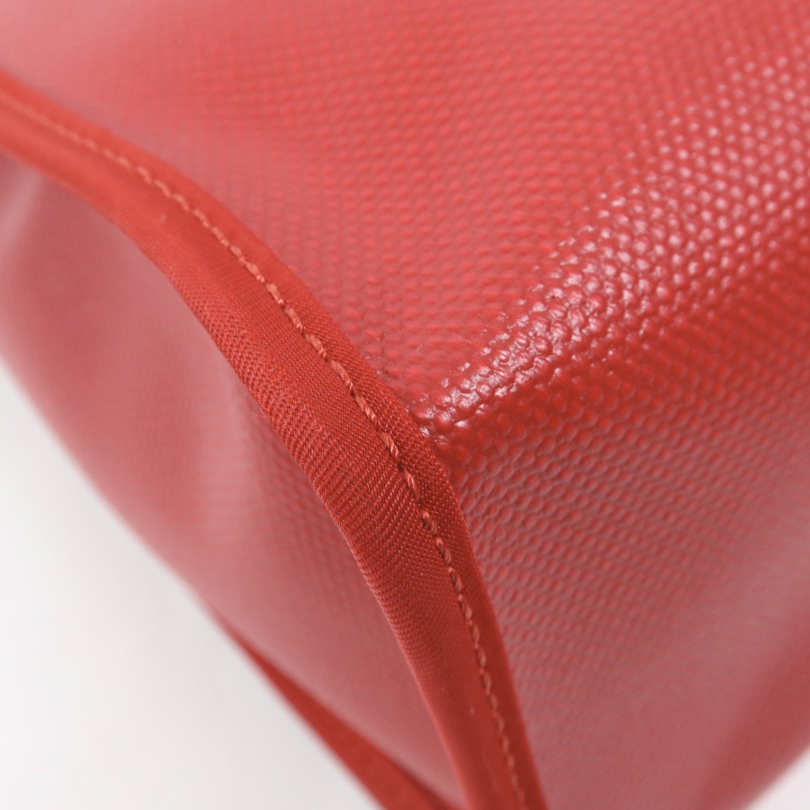 HERMES 塗層帆布Herbag PM銀扣手挽肩背兩用袋Rouge Casaque