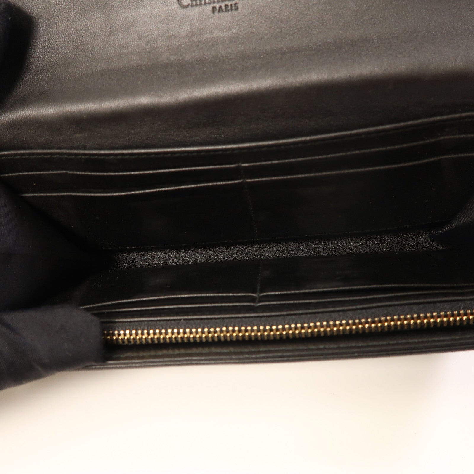 Dior 羊皮皮革Long Wallet銀扣長錢包