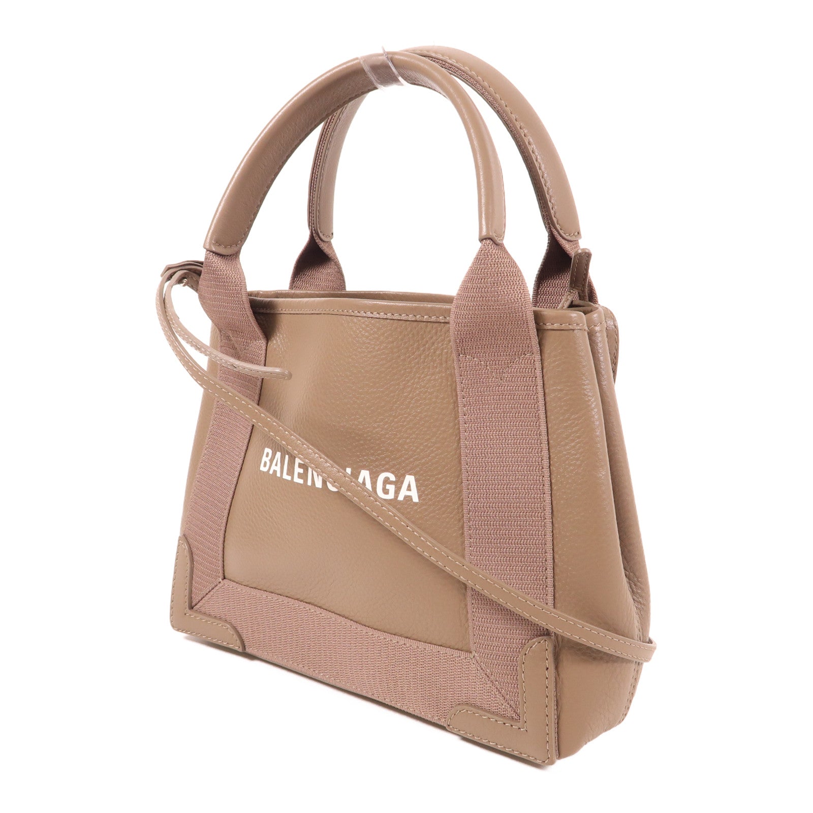 BALENCIAGA 牛皮皮革Cabas XS銀扣手挽肩背兩用袋
